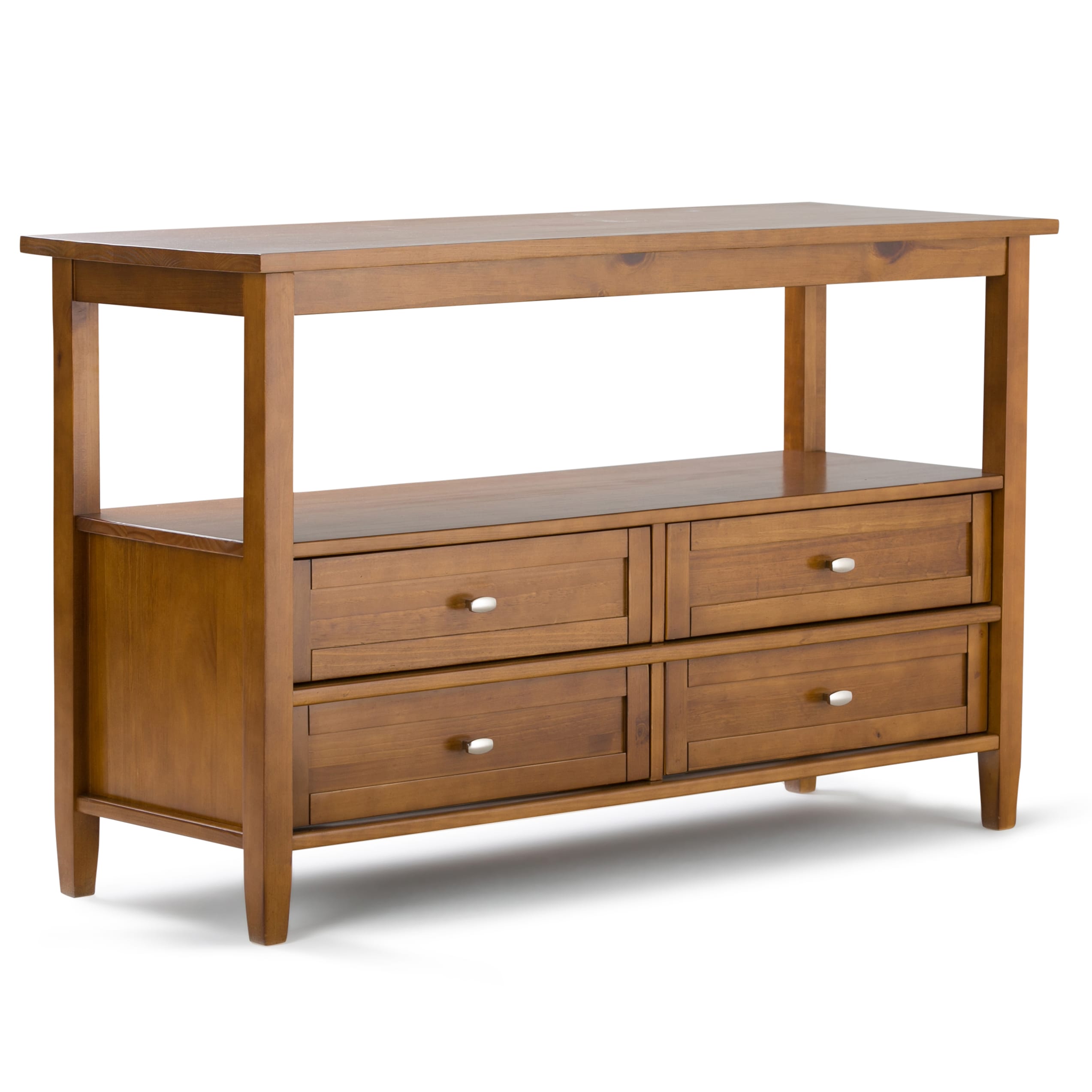 Simpli Home AXCRWSH06-LGB Warm Shaker Modern Stain Console Table