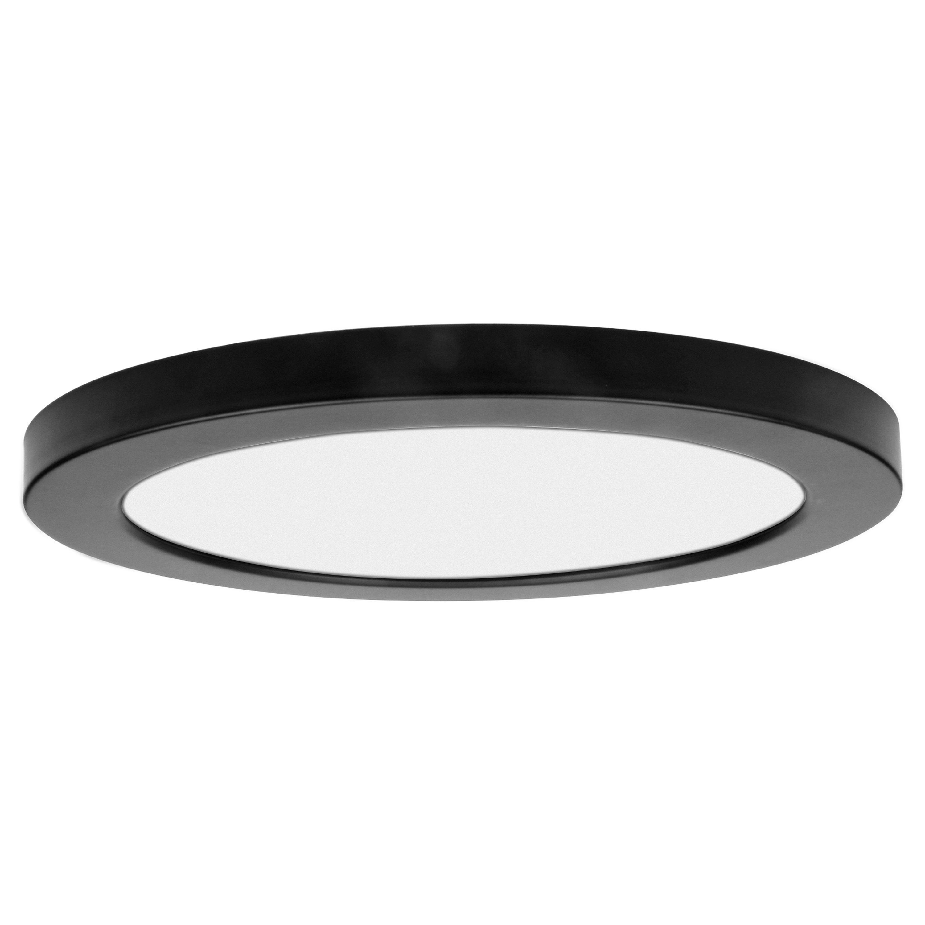 Access Lighting 20830LEDDCS-BL/ACR ModPLUS 1 -Light 7-in Black Integrated LED Flush Mount Light