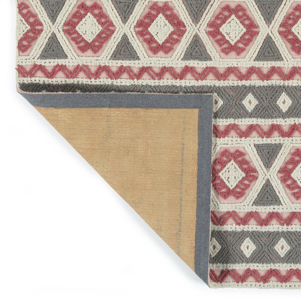 Kaleen Ayrlies Garden 3 x 5 Pink Indoor/Outdoor Geometric Global Handcrafted Throw Rug