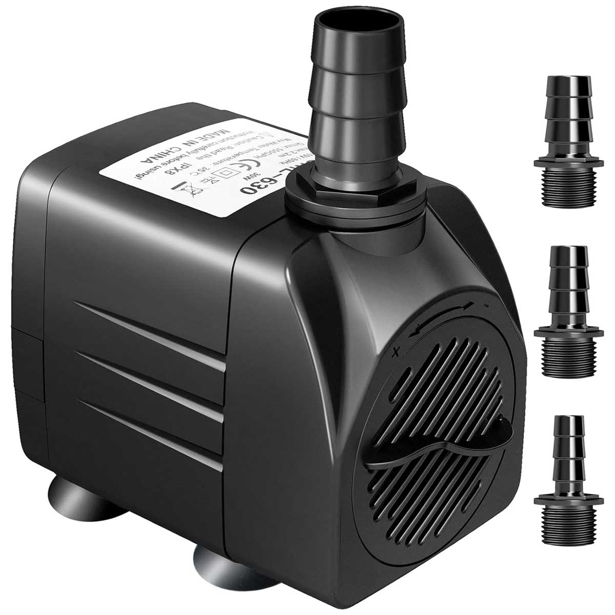 Aoibox  550GPH Submersible Water Pump 30W Fountain Pump 2000L H with 72ft High Lift 3 Nozzles for Aquarium Fish Tank Pond Hydroponics