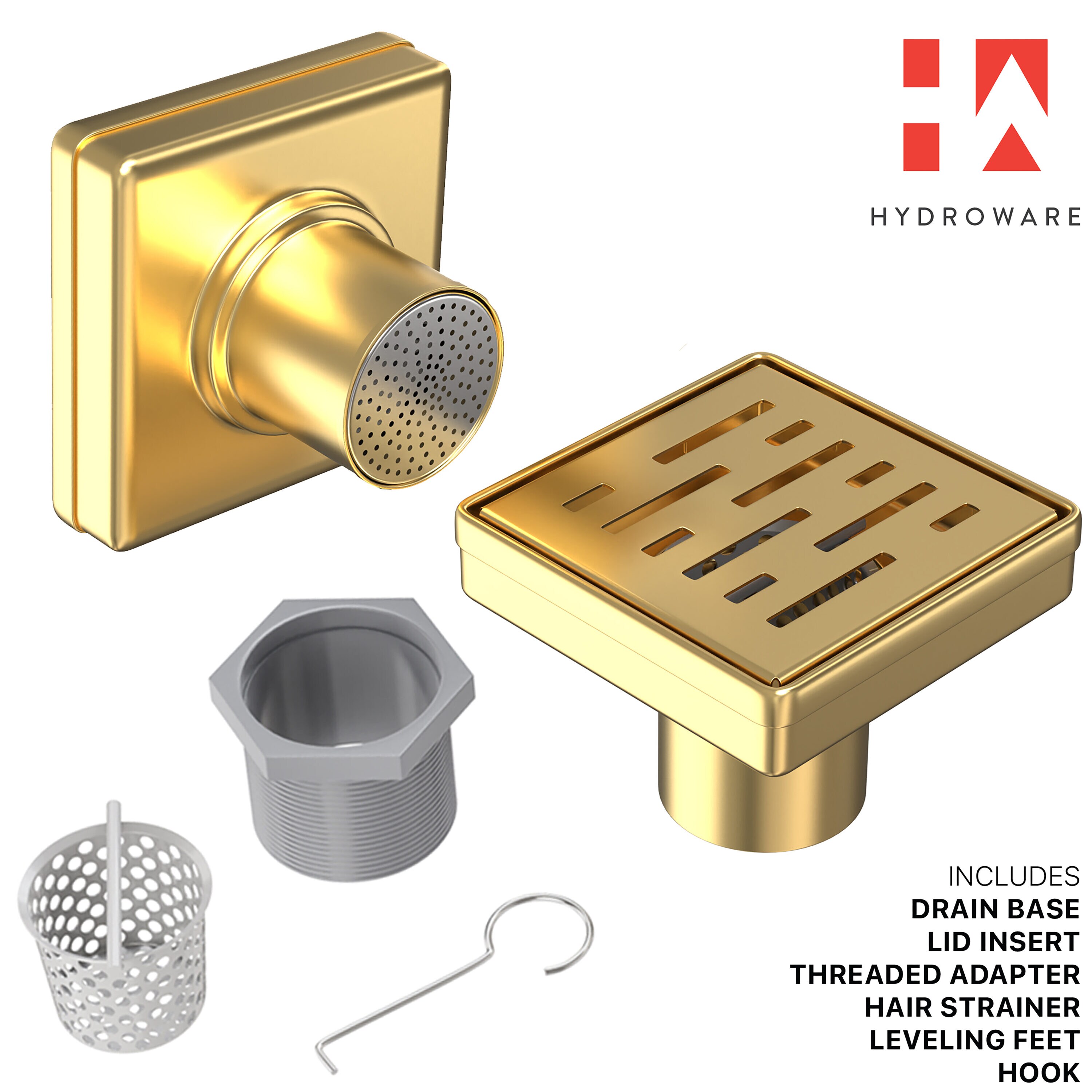 Round Shower Drain Strainer - Brushed Gold | Stainless Steel | Signature Hardware