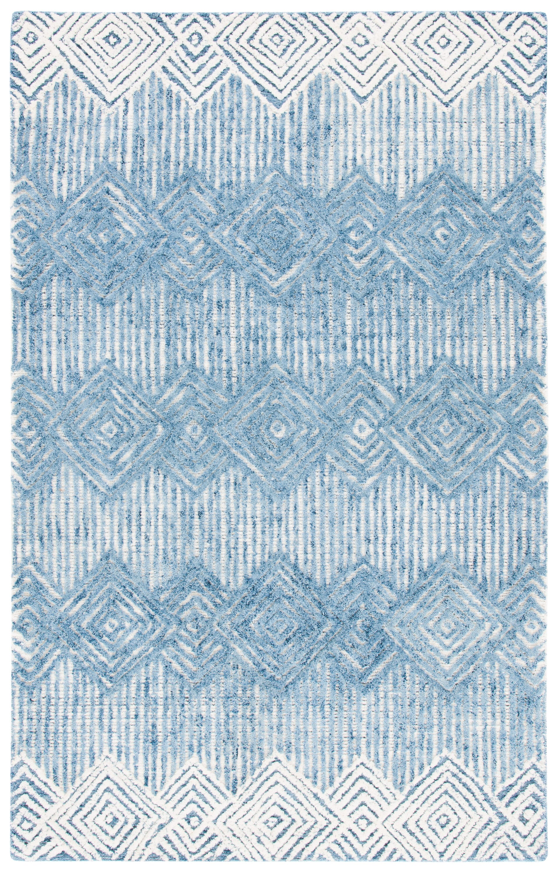 Hand-Tufted Woolen Luxe Accent Rug in Striking Blue - 5' x 8'
