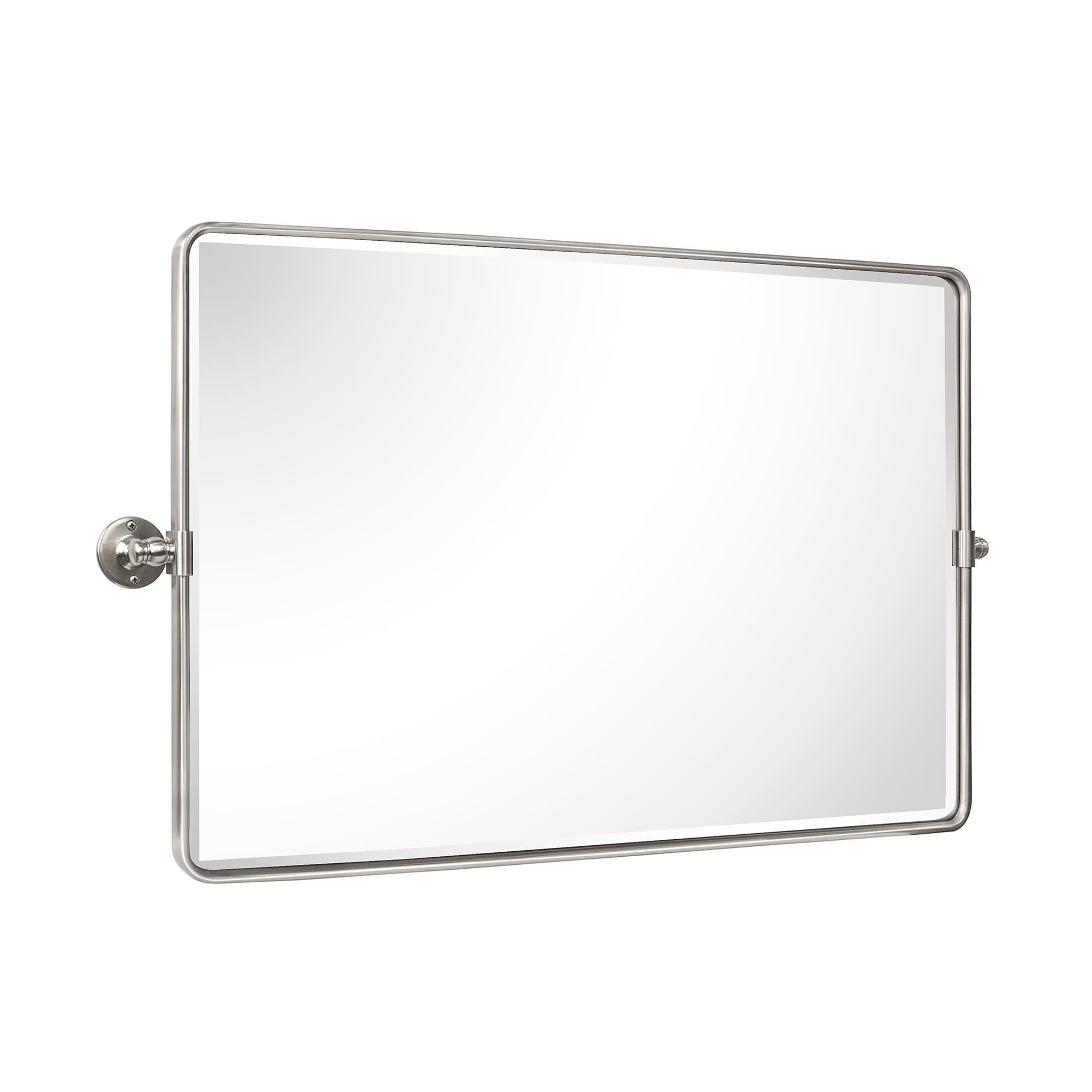 TEHOME GC-00188 35-Inches x 23-Inches Beveled Rectangle Tilting Bathroom Vanity Mirror ( Brushed Nickel )