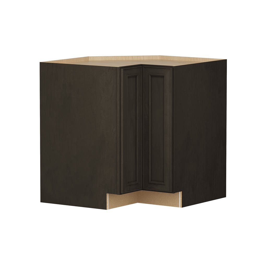 Shenandoah Irvington 33-in W x 34.5-in H x 24-in D Slate Stained L-Shaped Corner Base Fully Assembled Cabinet Recessed Panel Miter