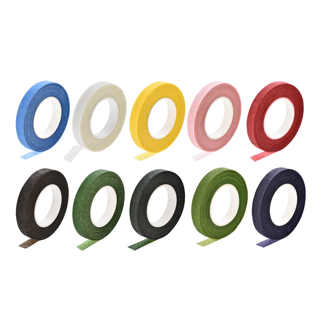 Unique Bargains 10 Roll 1/2-inch Wide 30Yard Colorful Floral Tape Flower Adhesives Floral Arrangement Kits