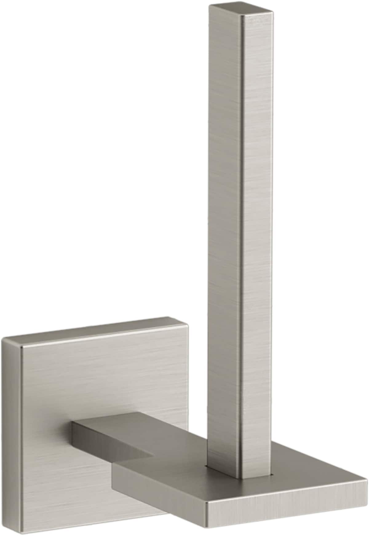  K-23289-BN Square Vibrant Brushed Nickel Wall mount Single post Toilet Paper Holder 1 -Rolls with Storage