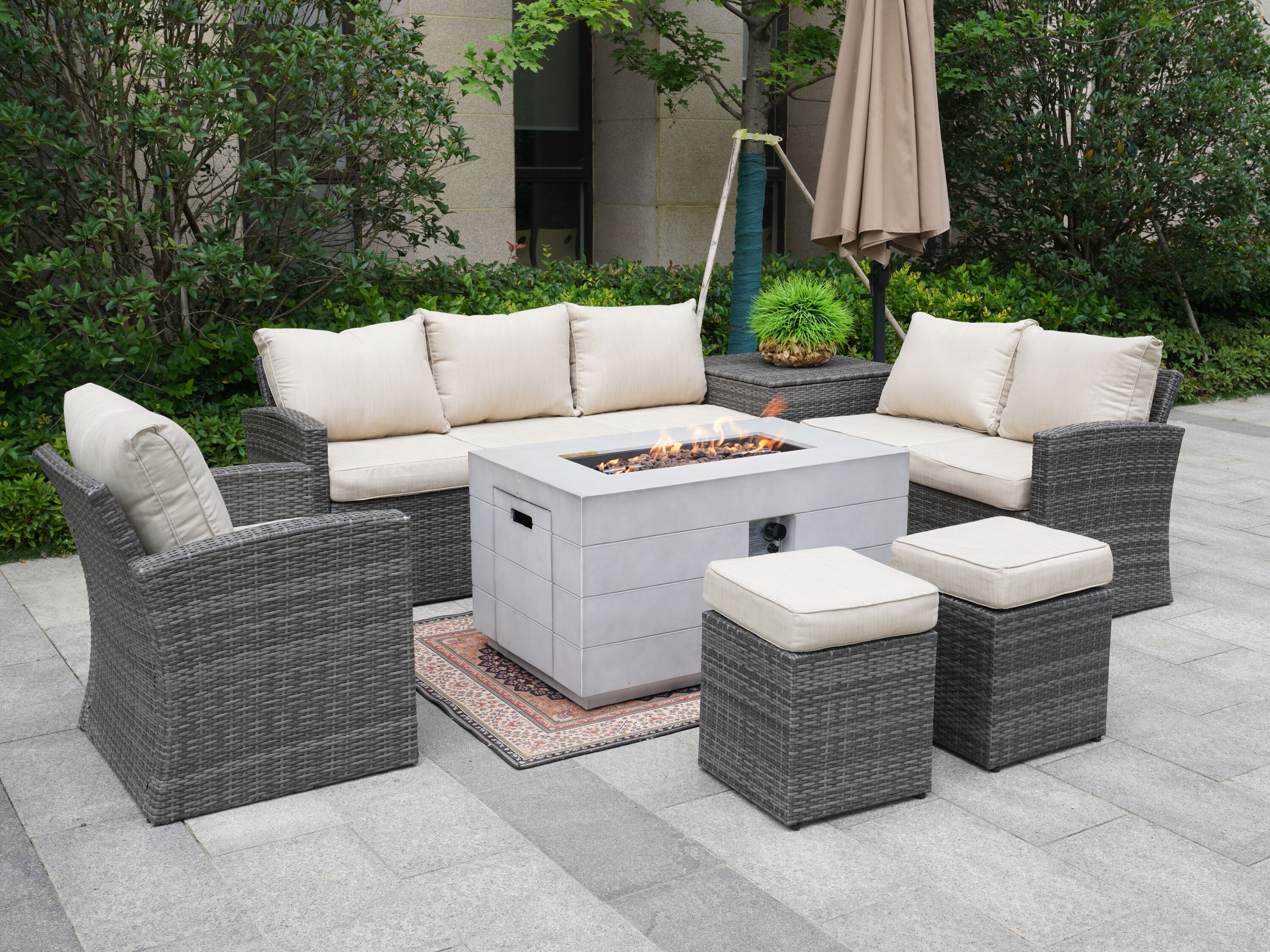 Moda Furnishings MAG-1403B-2150-G Patio-Conversation-Sets - View #2