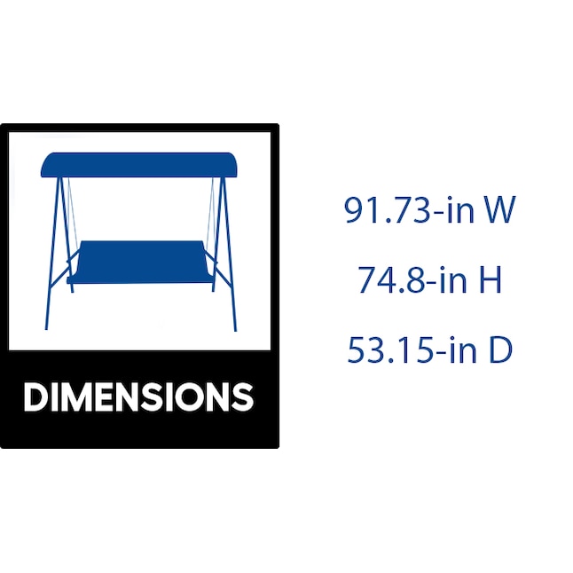 Style Selections 3-person Brown Steel Outdoor Swing in the Porch Swings &  Gliders department at