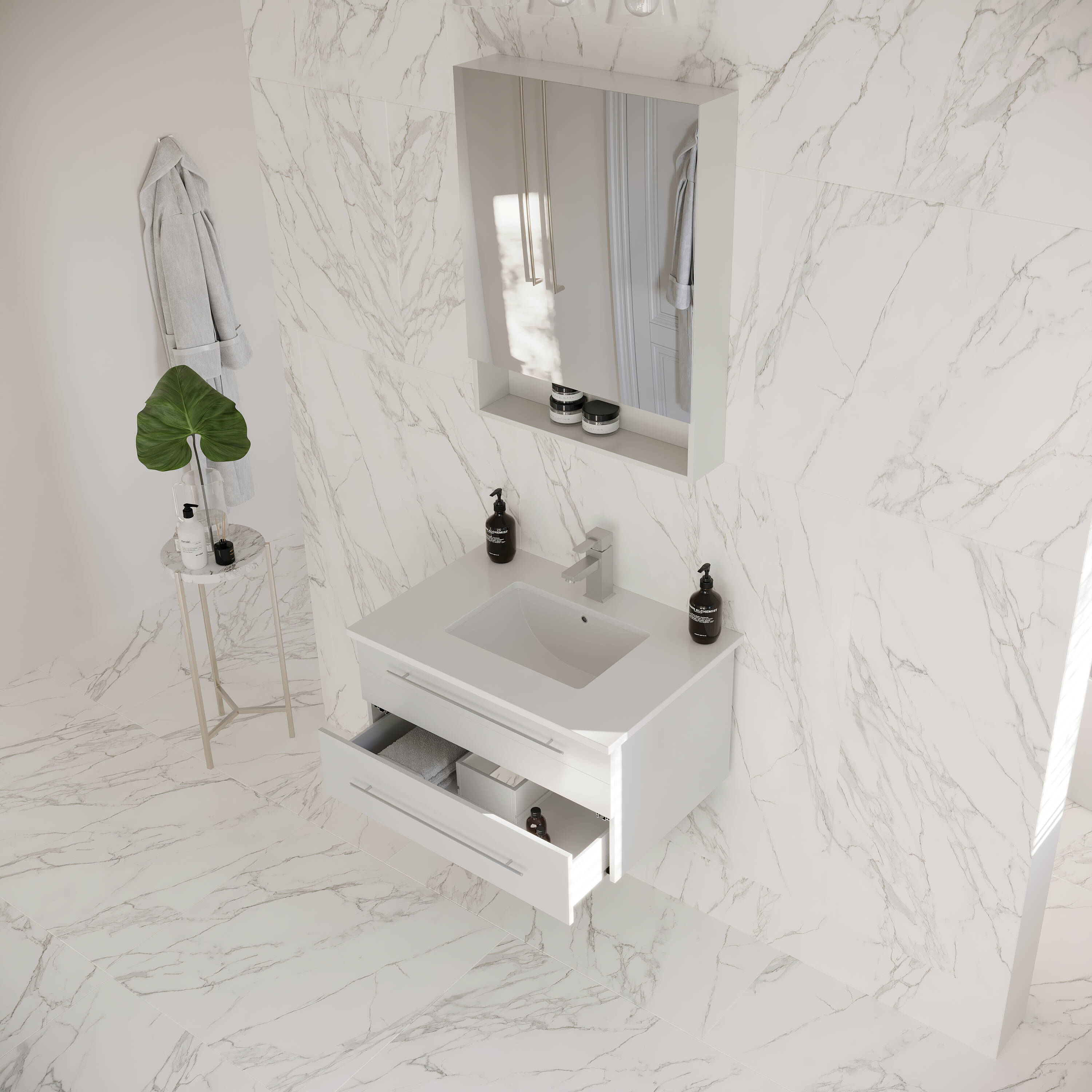 Fresca FVN6130WH-UNS Bath-Vanity-Combo - View #3