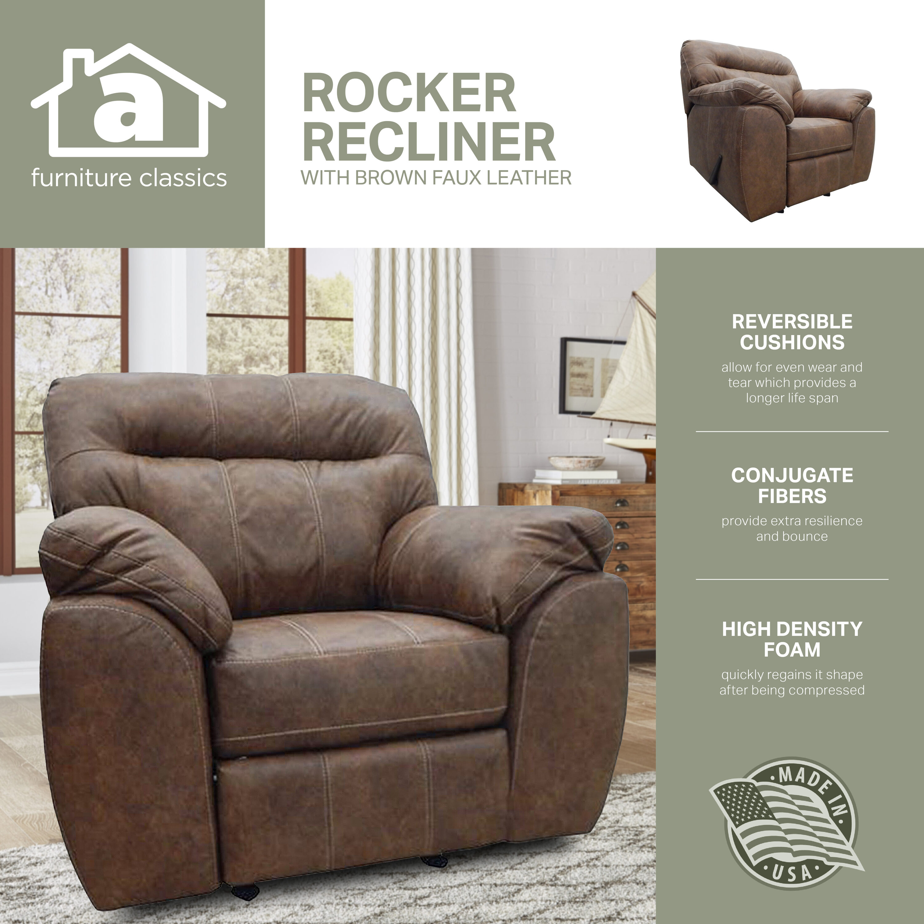 American Furniture Classics 8-03RR-A353V5 recliners - View #2