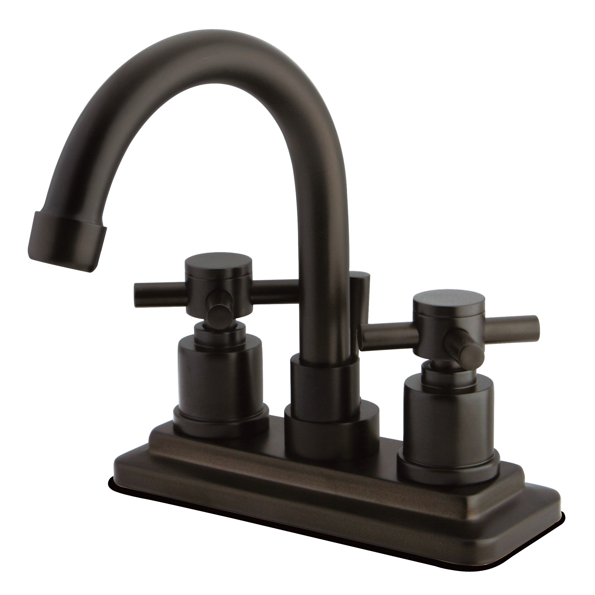 Elements of Design ES8665DX Oil-rubbed bronze 4-in centerset 2-handle Mid-arc Residential Handle Bathroom Sink Faucet with Drain