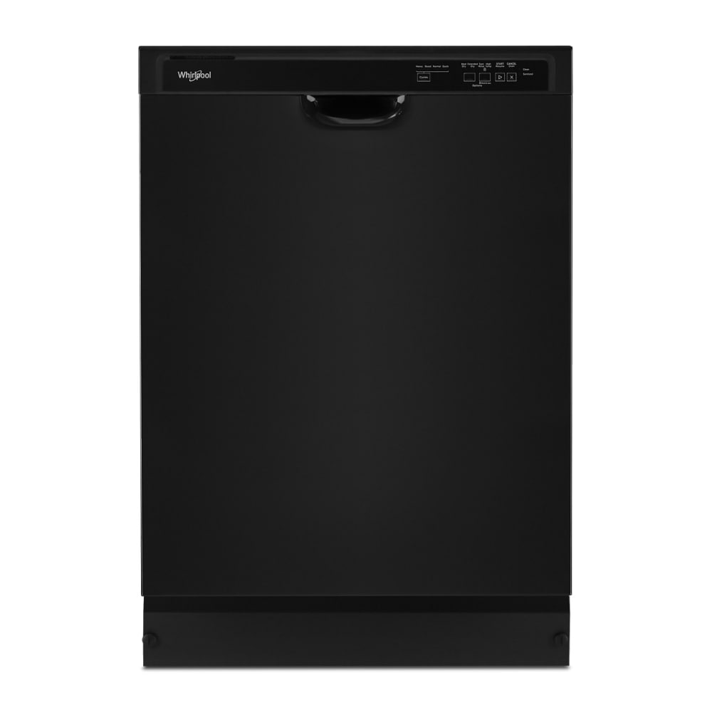 Whirlpool 24-in Front Control Built-In Dishwasher (Black) ENERGY STAR, 57-dBA Standard Sound Level