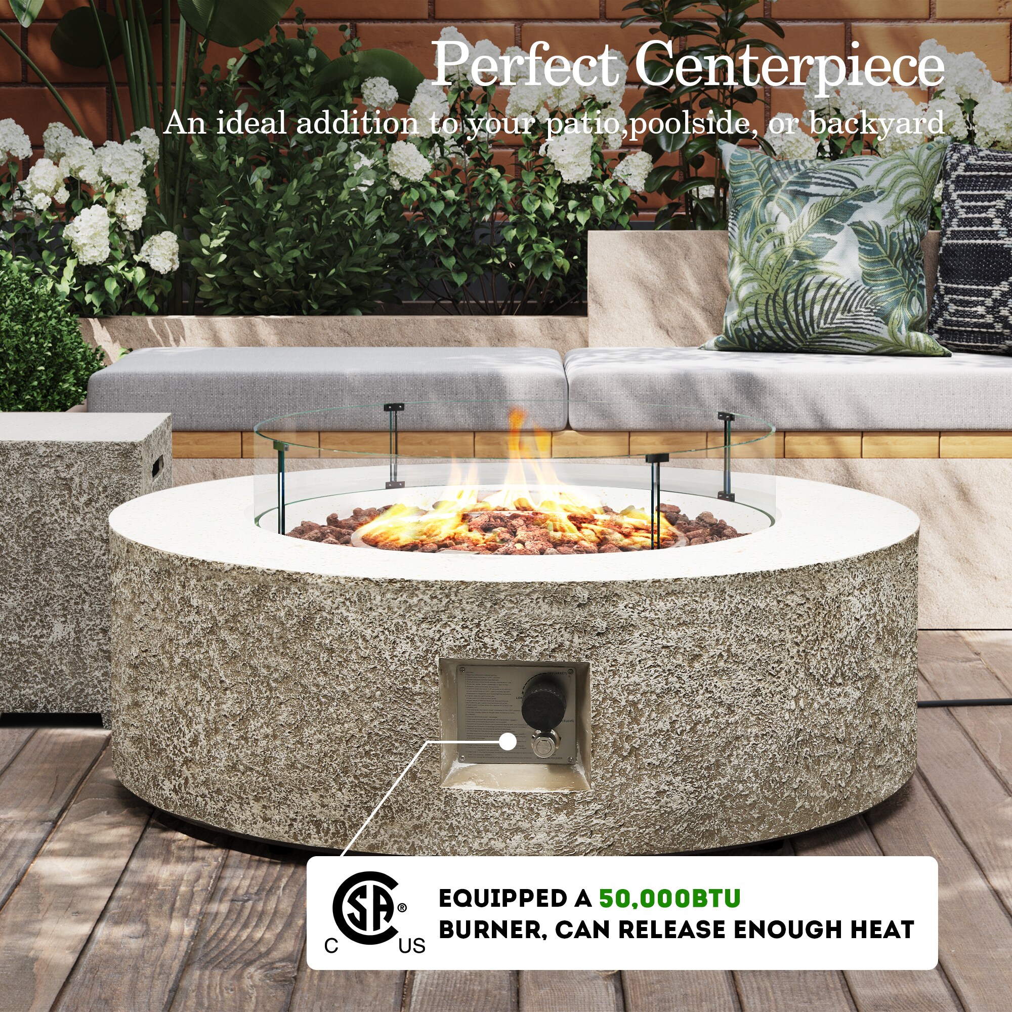 Patio Watcher LS-42MBE-QQ-BW Outdoor-Gas-Firepits - View #6