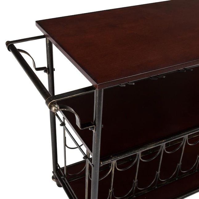 Boston Loft Furnishings Brown Metal Base with MDF Wood Top Kitchen Cart (17-in x 48.5-in x 29.25-in) Boston Loft Furnishings Brown Metal Base with MDF Wood Top Kitchen Cart (17-in x 48.5-in x 29.25-in)