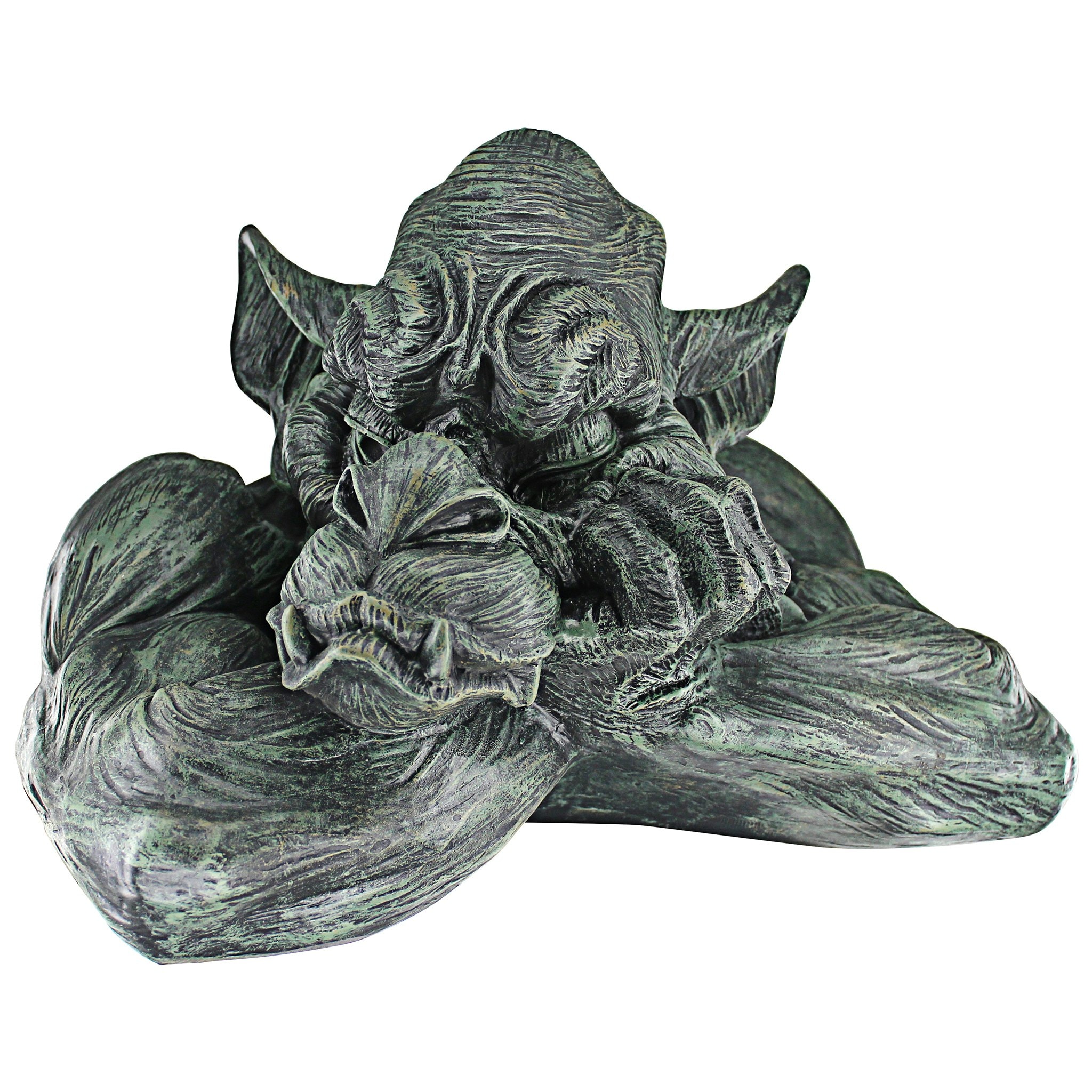 Design Toscano JE112121 11.5-Inches H x 17-Inches W Gray Gargoyle Garden Statue