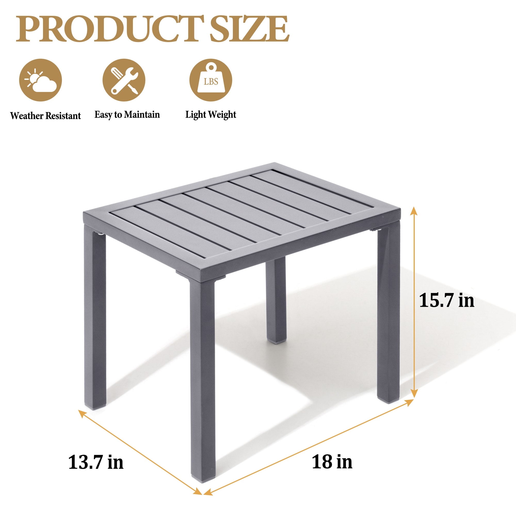 Crestlive Products CL-TB038GRY Patio-Tables - View #3