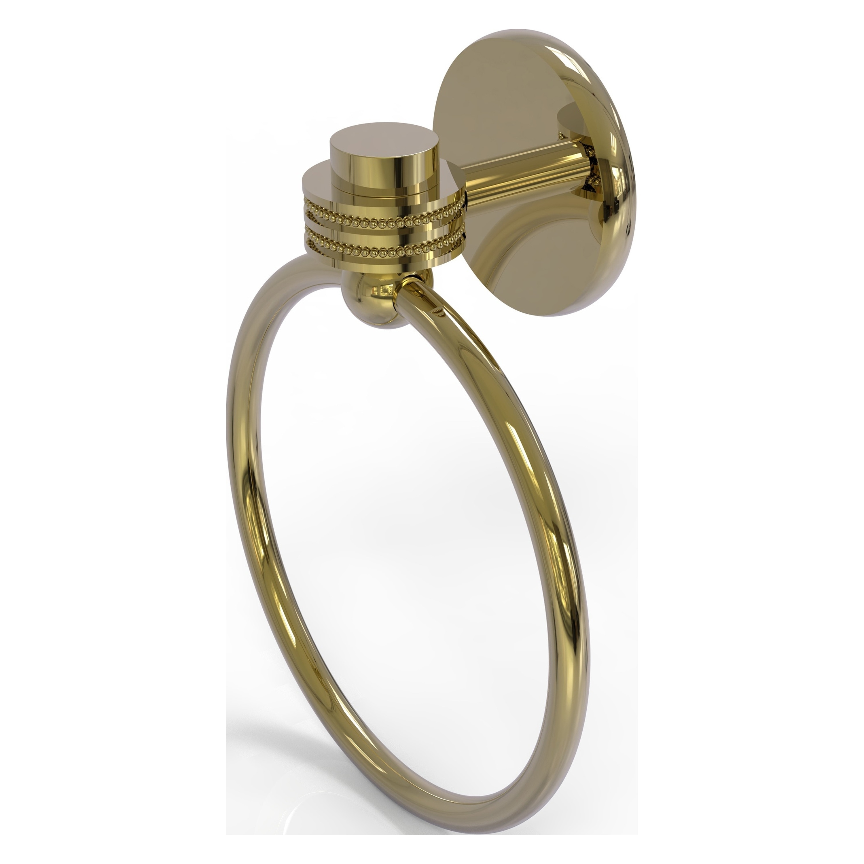 Allied Brass 7116D-UNL Satellite Orbit One Unlacquered Brass Wall mount Single Towel Ring