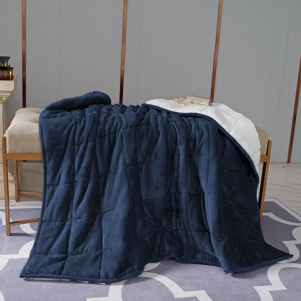 pur serenity Navy 50 in x 60 in Weighted Blanket in the Blankets