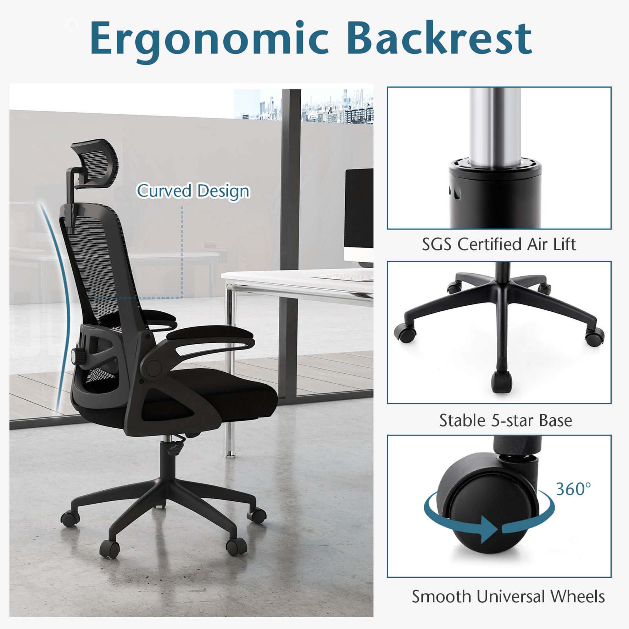 Costway HCST02082 Office-Chairs - View #4