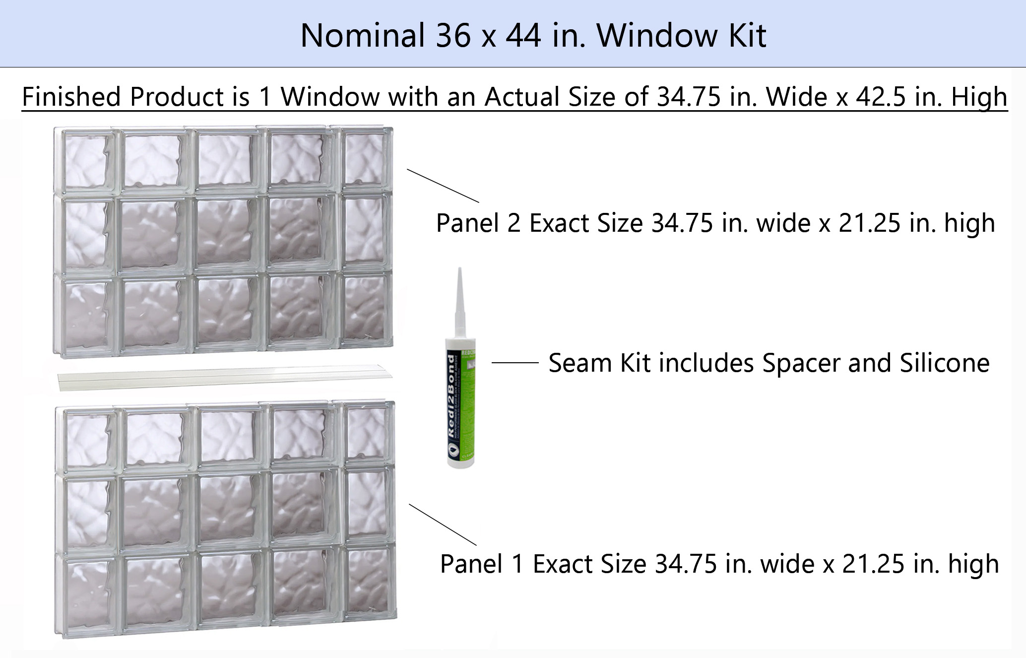 REDI2SET S3644DC Glass-Block-Windows - View #2