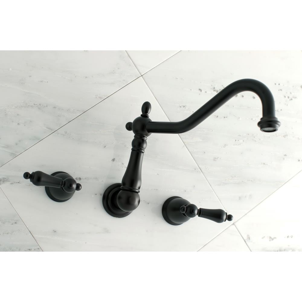 Kingston Brass Heritage Oil-Rubbed Bronze 2-handle Wall-mount High-arc ...