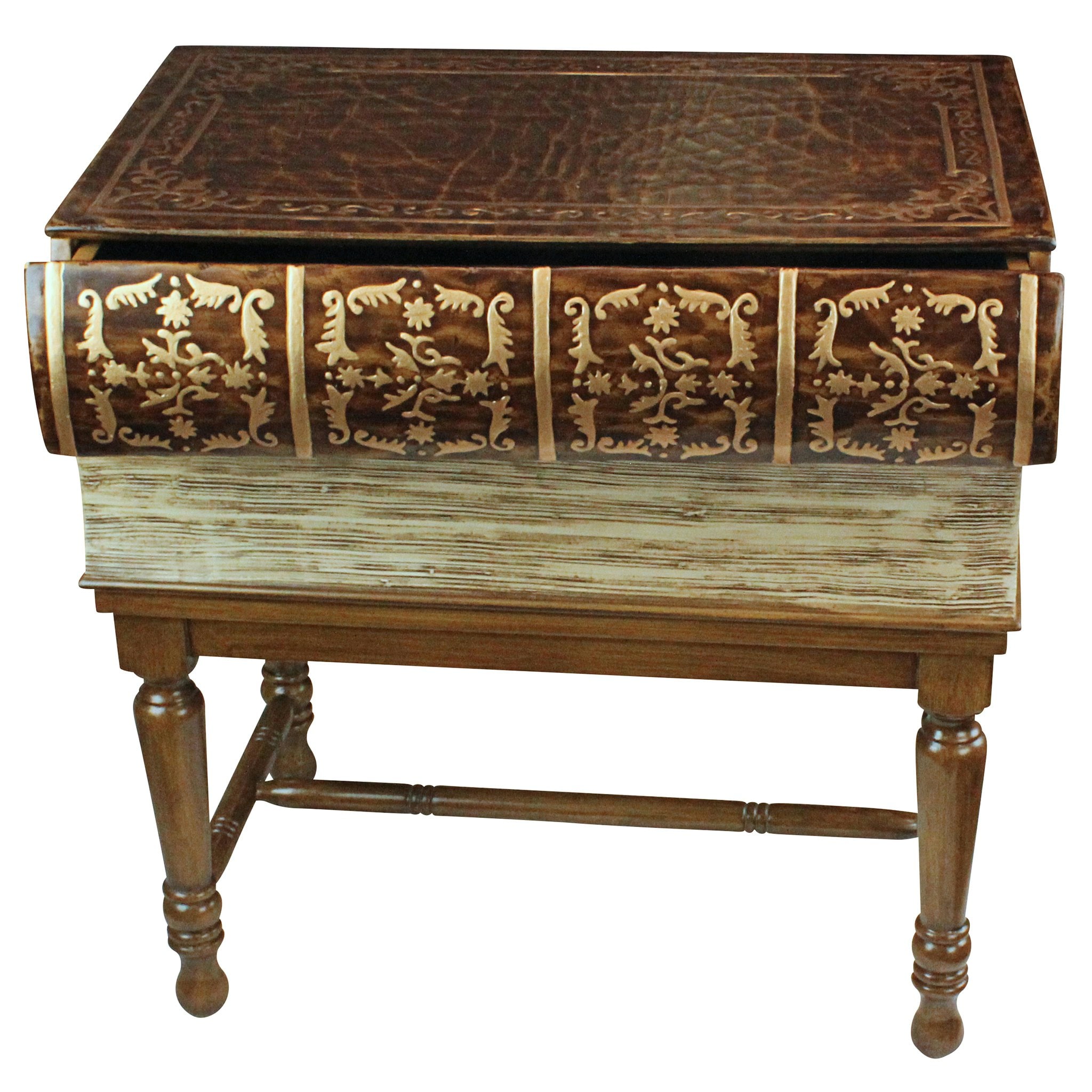 Design Toscano OA946 24.5-Inches W x 24.5-Inches H Full Color Wood veneer Rectangular Craftsman End Table Assembly Required