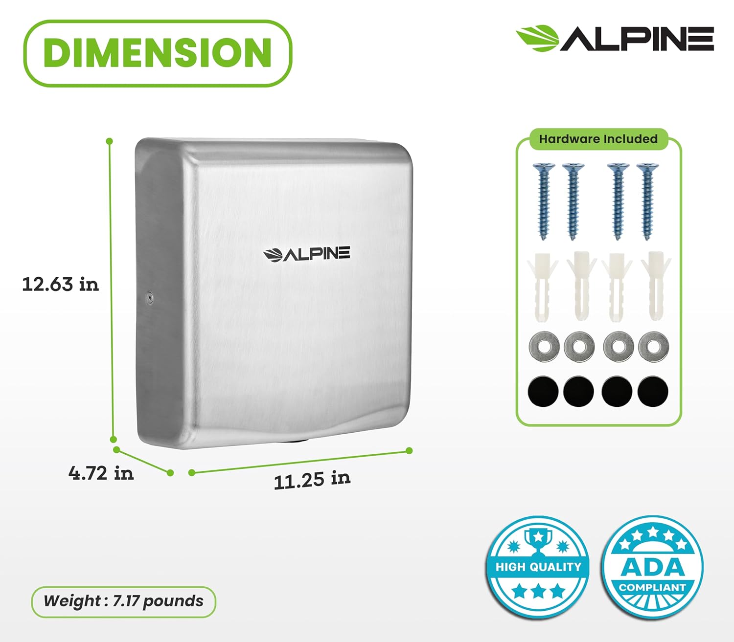 Alpine Industries 405-10-SSB Commercial-Hand-Dryers - View #8