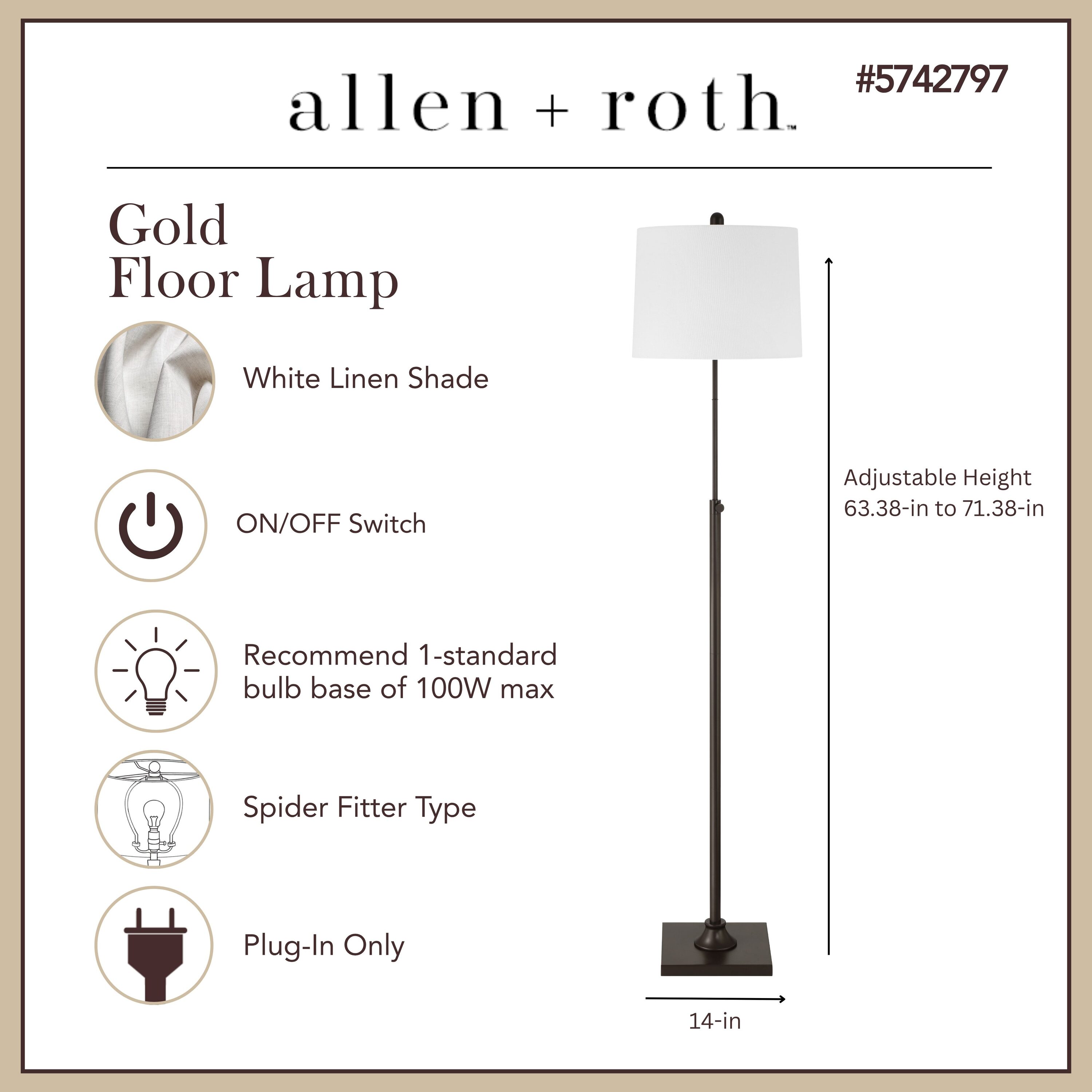 allen + roth FL15ORB floorlamps - View #3