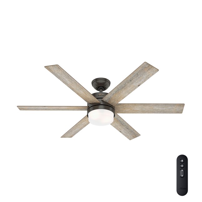 Noble Bronze Led Indoor Ceiling Fan, How To Install Hunter Remote Ceiling Fan With Lights And Two Switches
