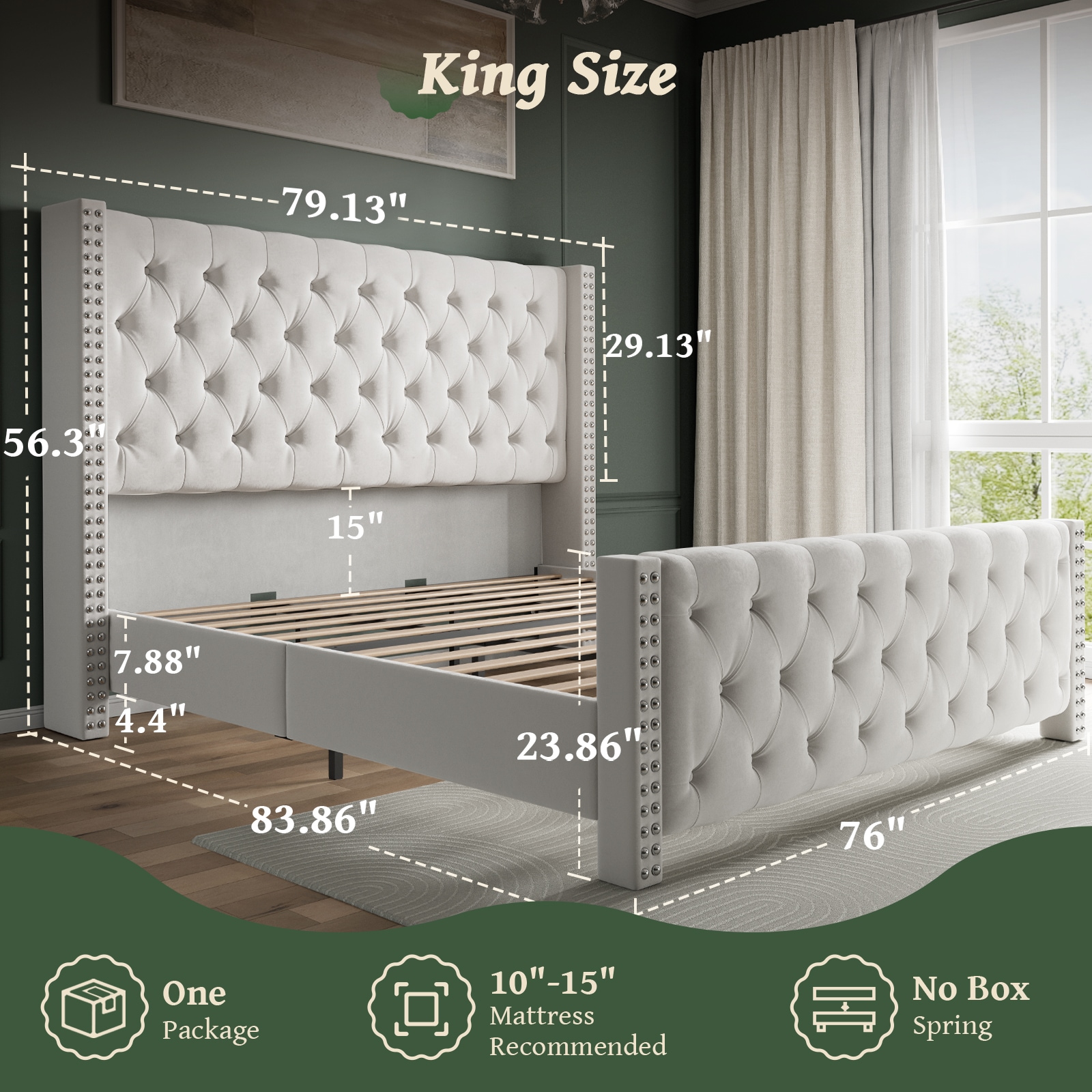 Wooakway BF04K-WH beds - View #2