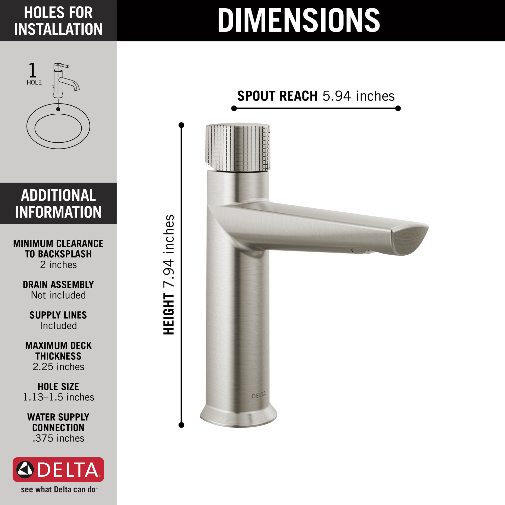 Delta 573-SS-PR-LPU-DST Lavatory-Faucets - View #3
