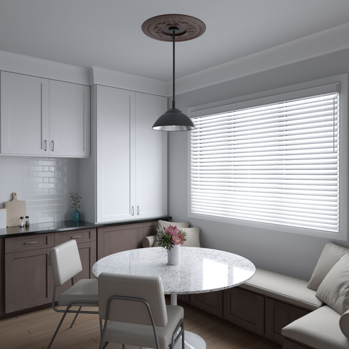 Ekena Millwork CMP22BADRU Ceiling-Medallions - View #6