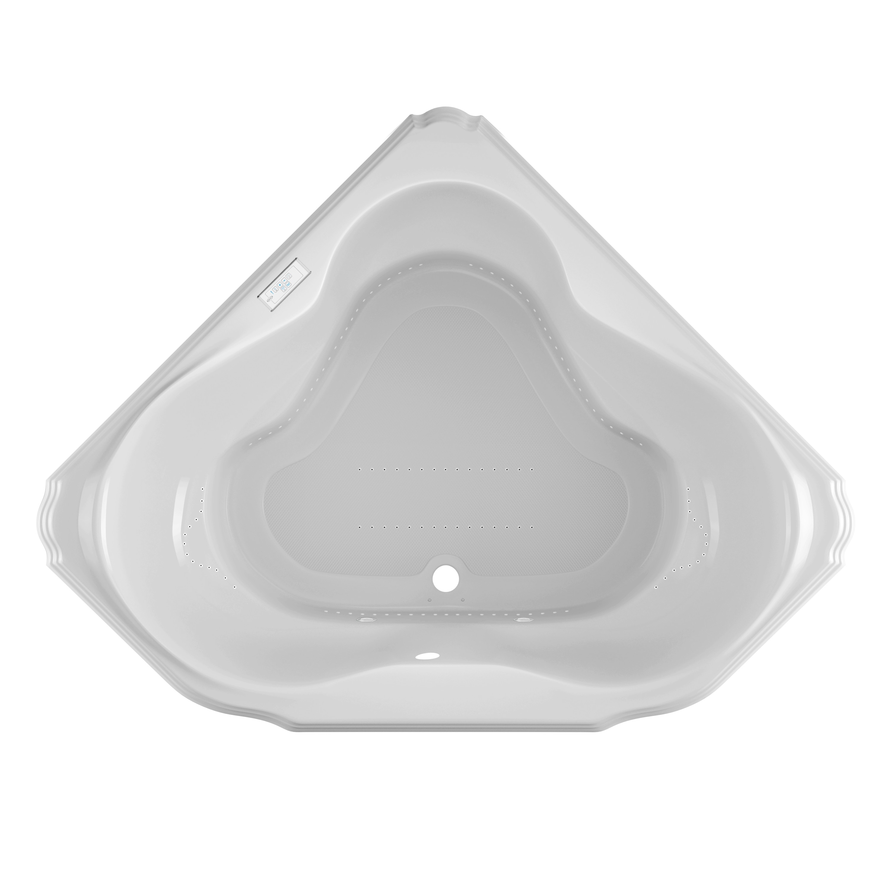 Jacuzzi MS14959 Marineo 60.0-Inches x 60.0-Inches White Acrylic Corner Drop-in Air bath ( Center Drain )