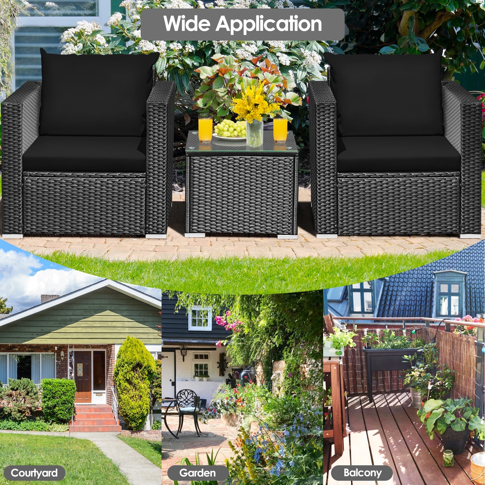 Forclover HYFE-67714TU Patio-Conversation-Sets - View #4