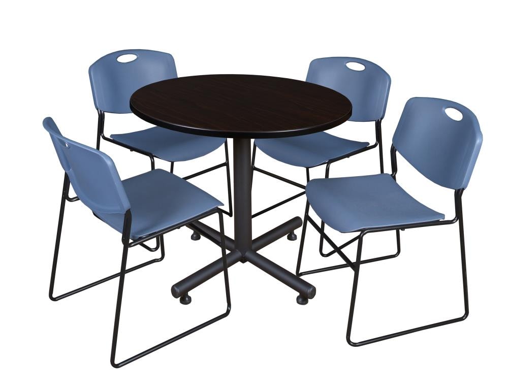 Regency TKB42RNDMW44BE Breakroom Brown 4-Person Training Table (42-in W x 29-in H)