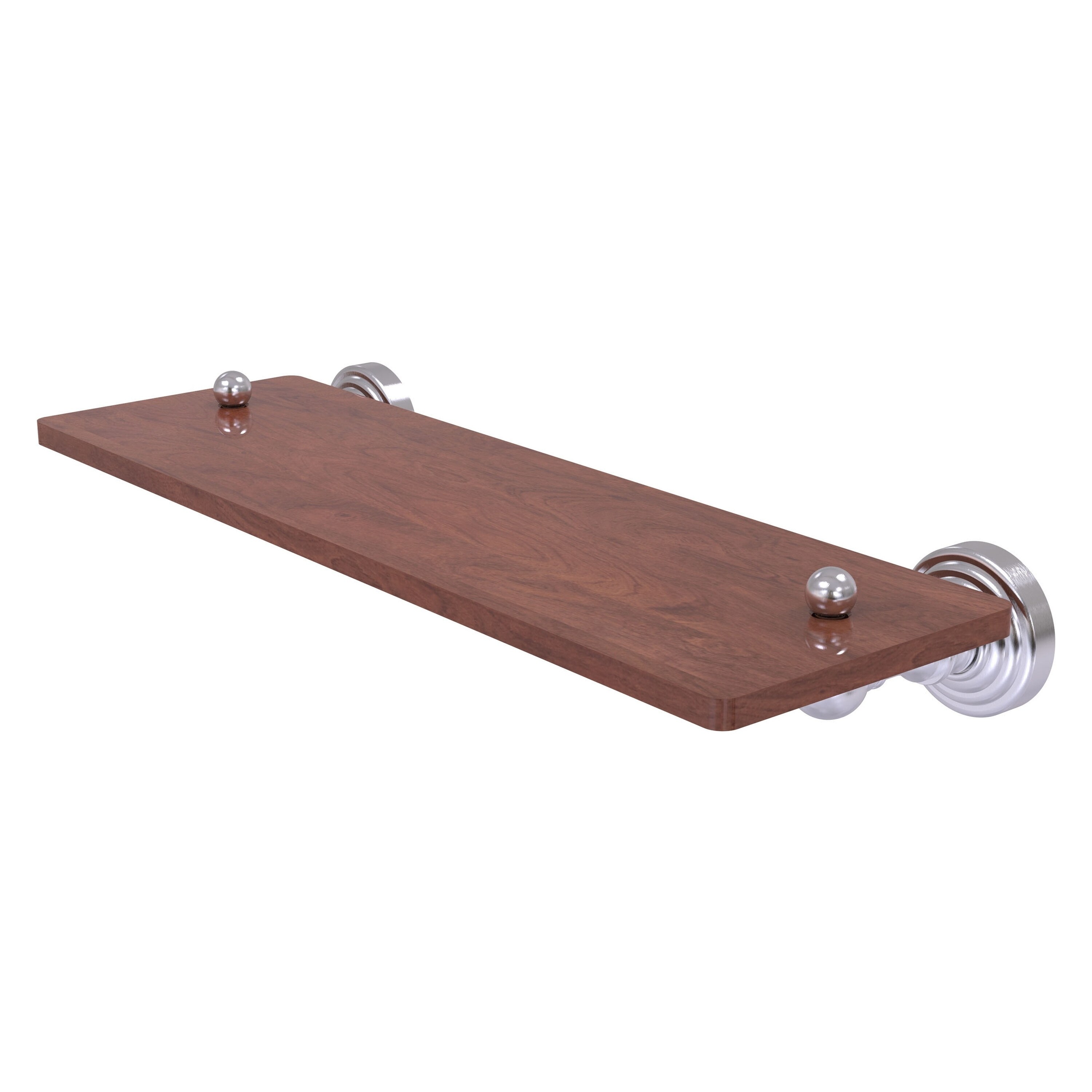Allied Brass WP-1-16-IRW-SCH Waverly Place Satin Chrome Wall mount Bathroom Shelf ( 16-in x 2.5-in x 5-in )