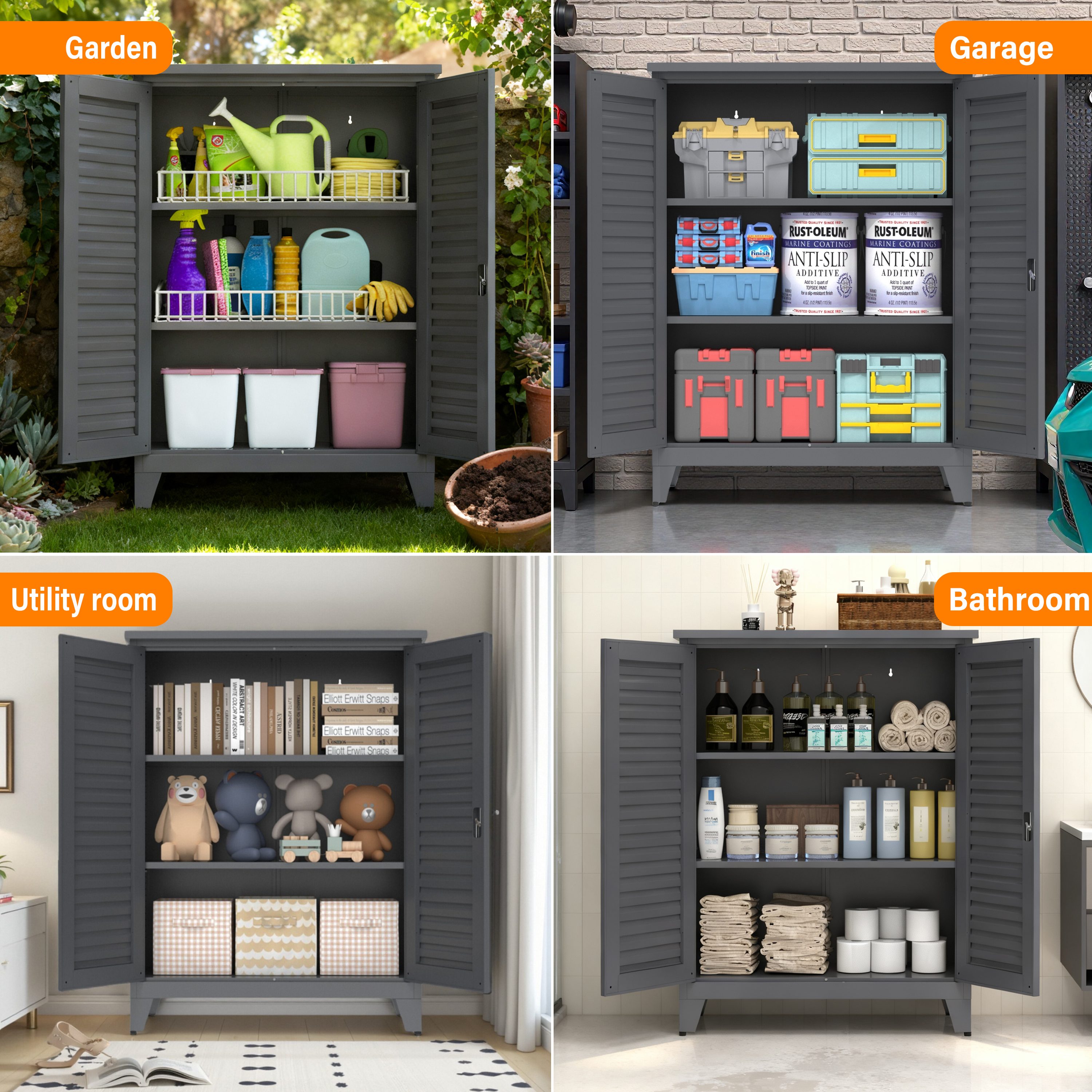 Dexmalle  47inch Tall Metal Tool Storage Cabinet