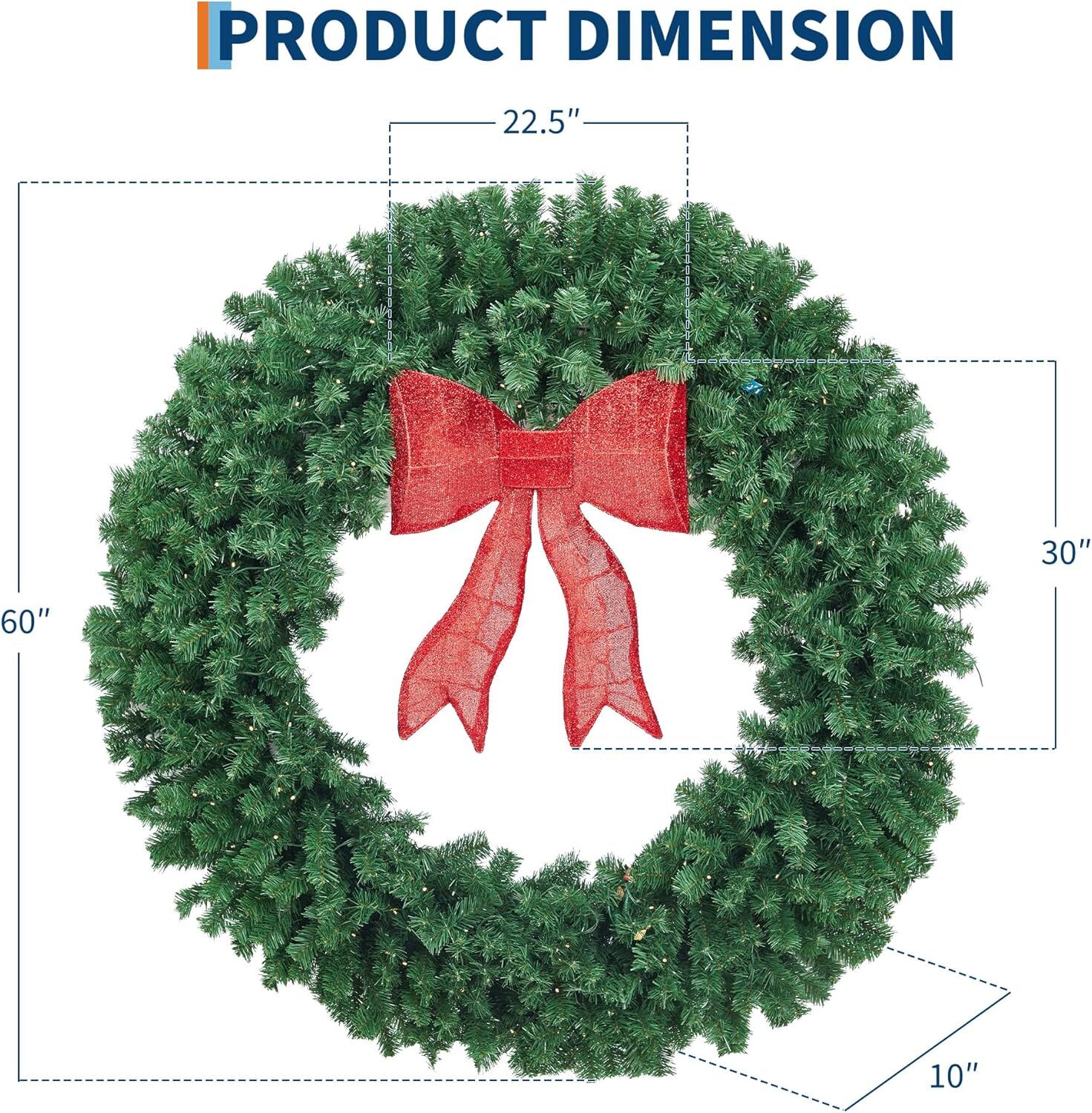 Qeetex LSACW-QH-35HWQ73A Artificial-Christmas-Wreaths - View #6