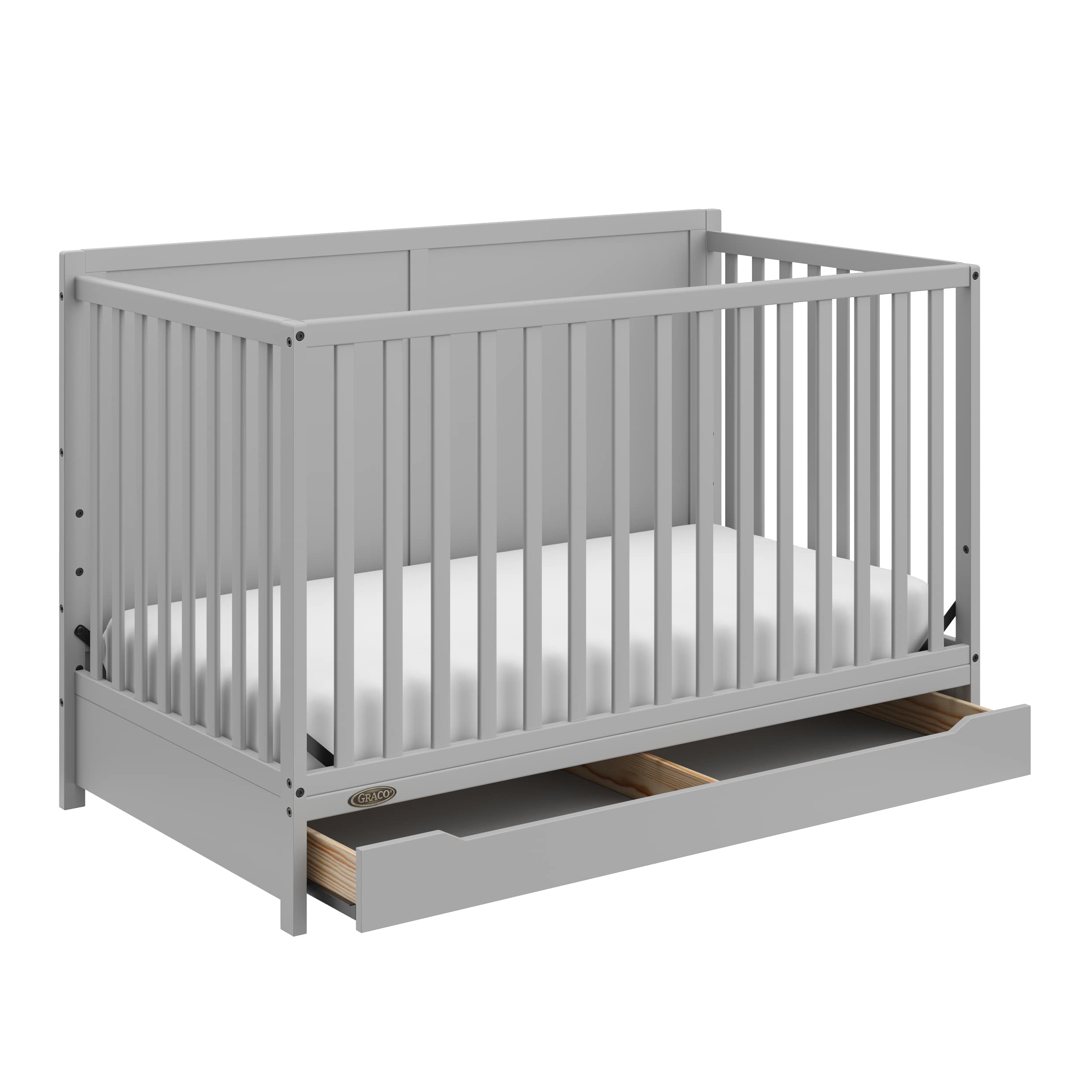 Graco 04511-30F 4-in-1 Pebble Gray Convertible Crib