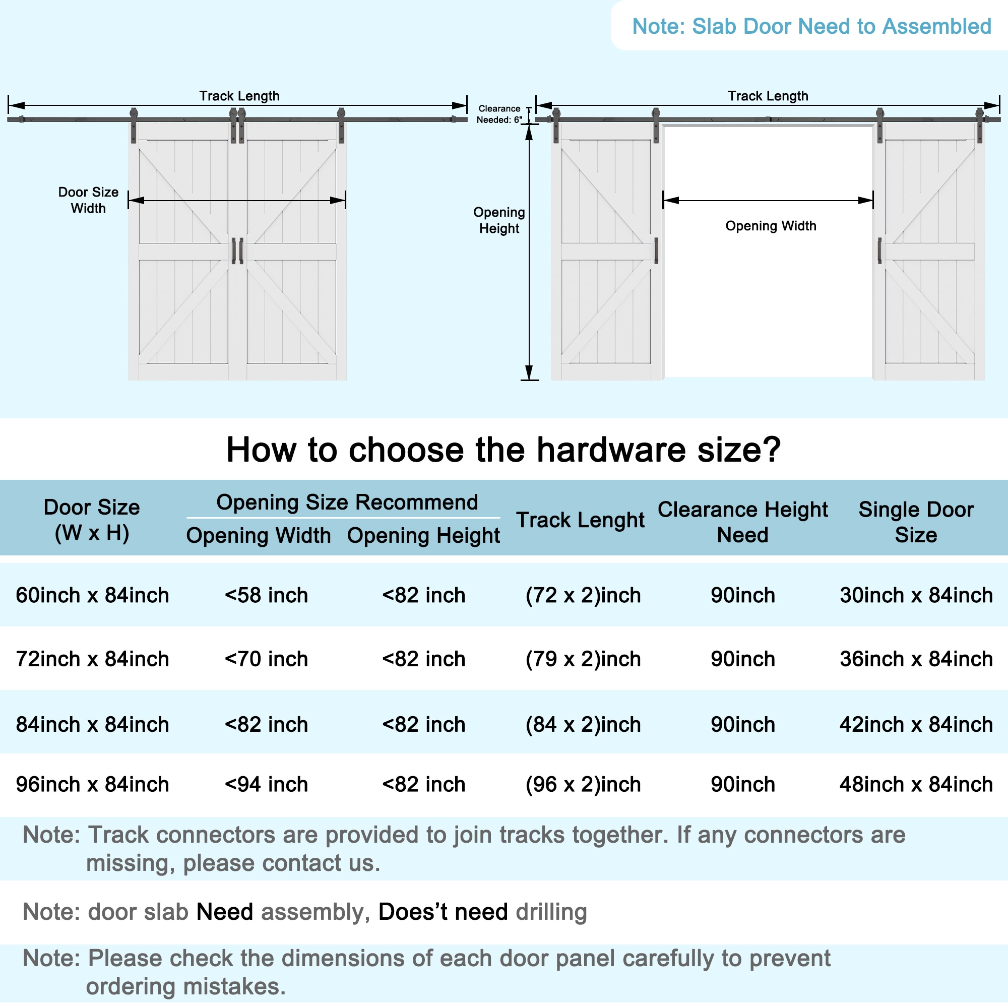 JUJUBON IN-BDBD1-K-WH-60 Barn-Doors - View #7