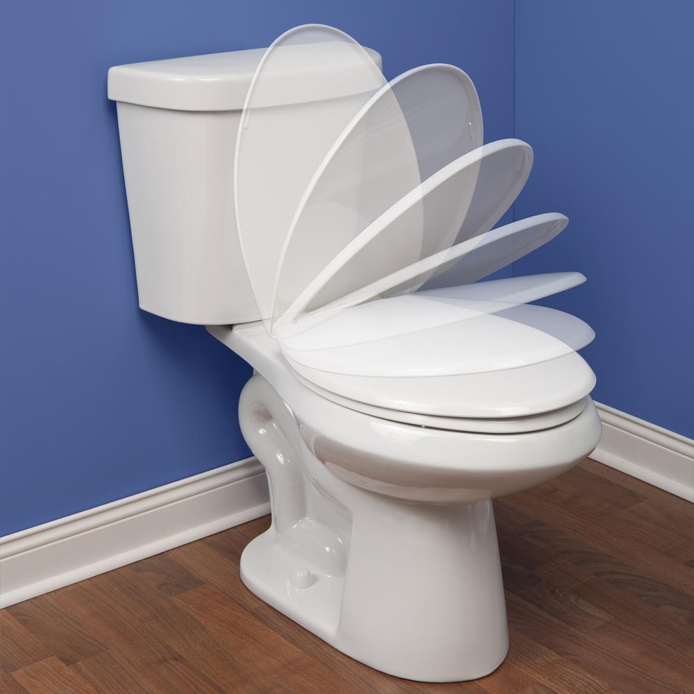 TinyHiney Slow Close Children's Round Closed Front Toilet Seat in White