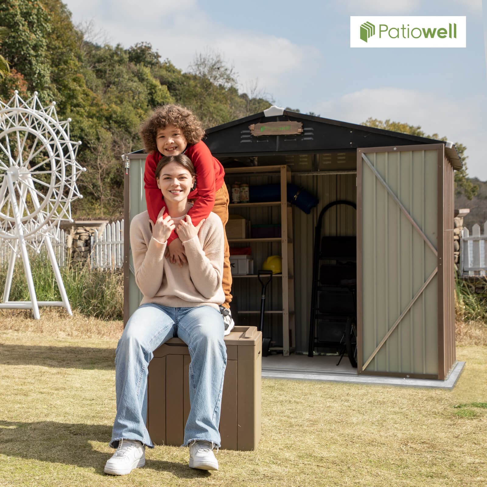 Patiowell WES-PS1268S0BN Metal-Storage-Buildings-Sheds - View #12