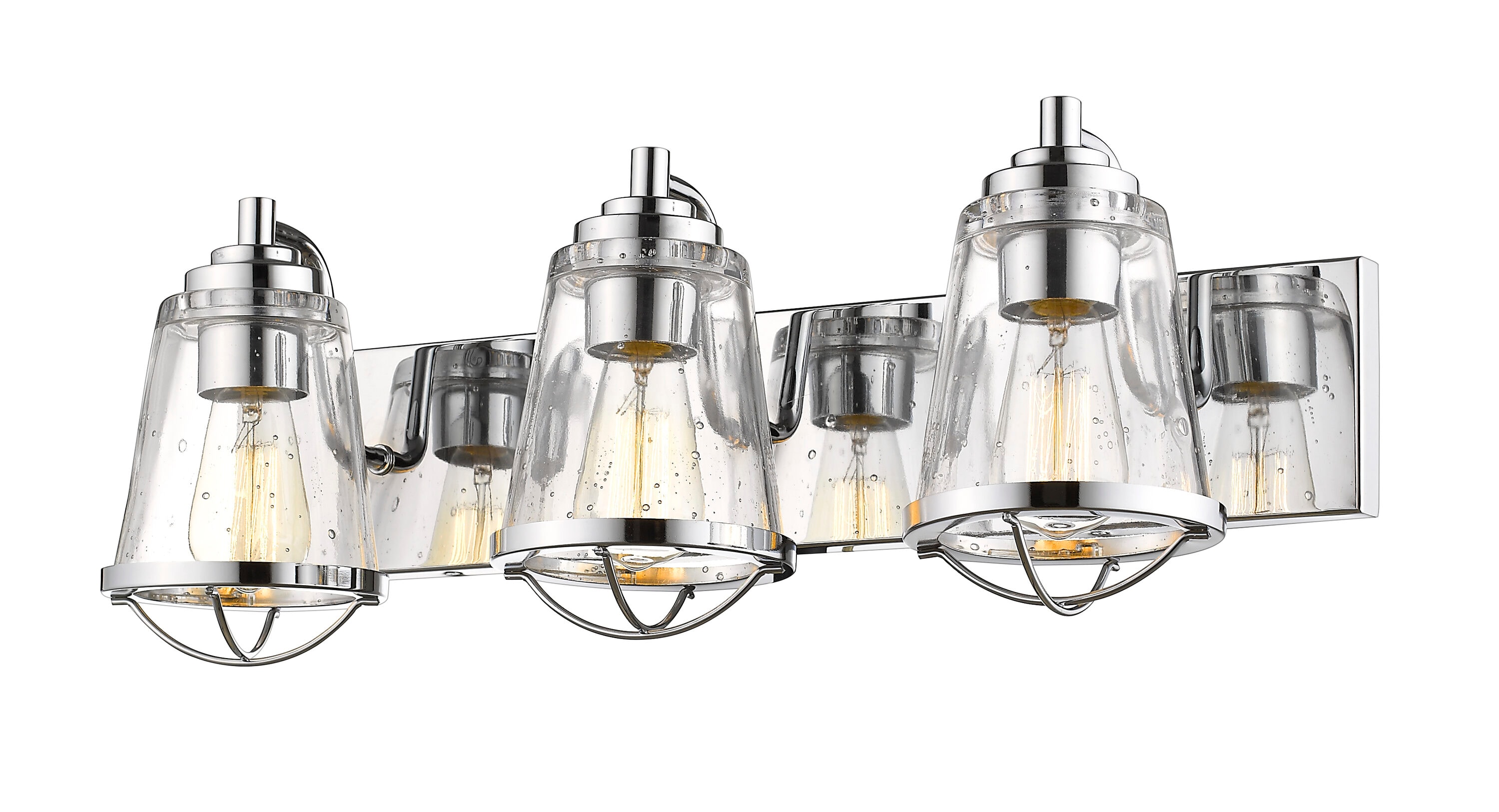 Z-Lite 444-3V-CH Mariner 24-in 3 -Light Polished Chrome Coastal Vanity light