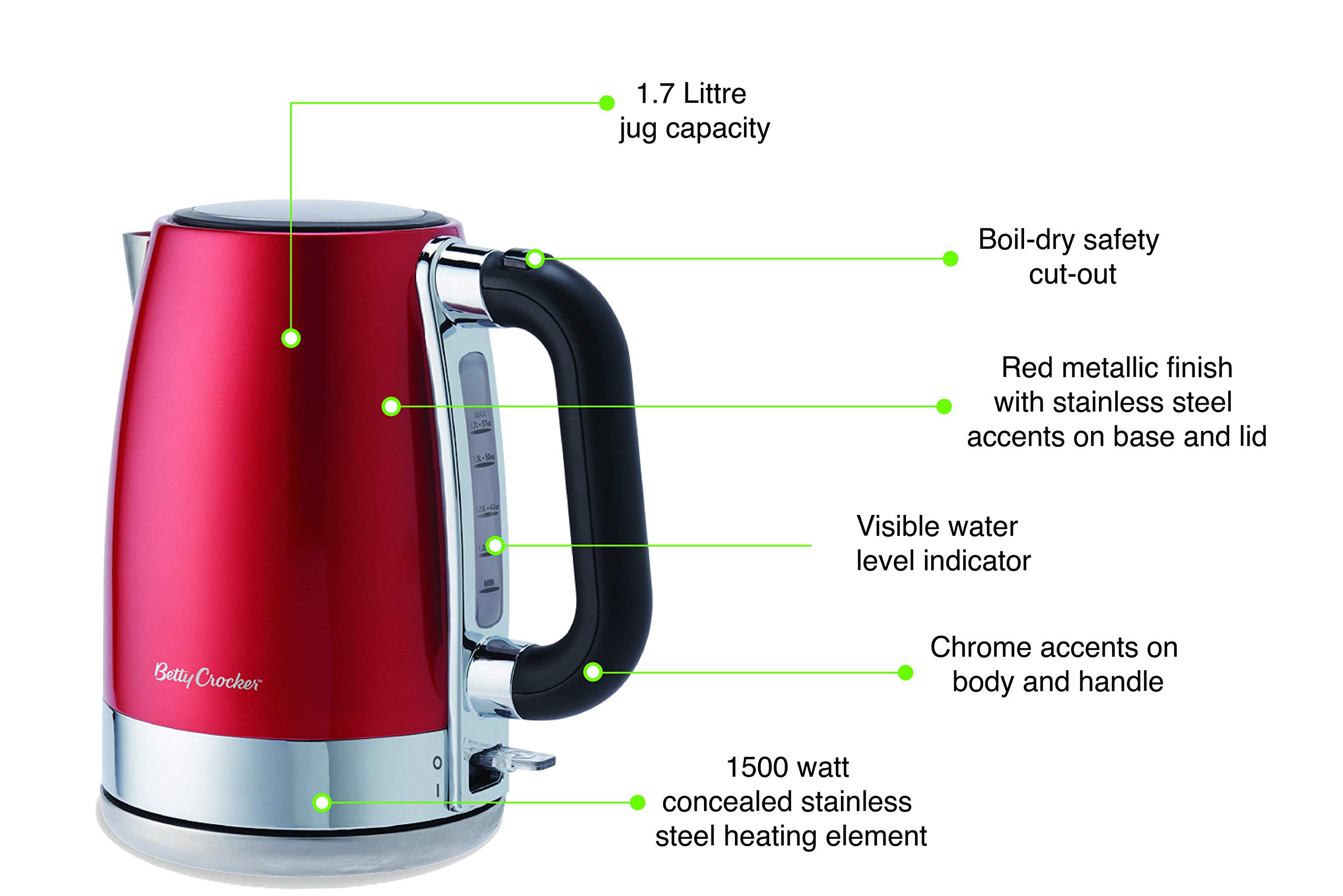 Betty Crocker Stainless Steel Kettle Best Betty Crocker Cordless
