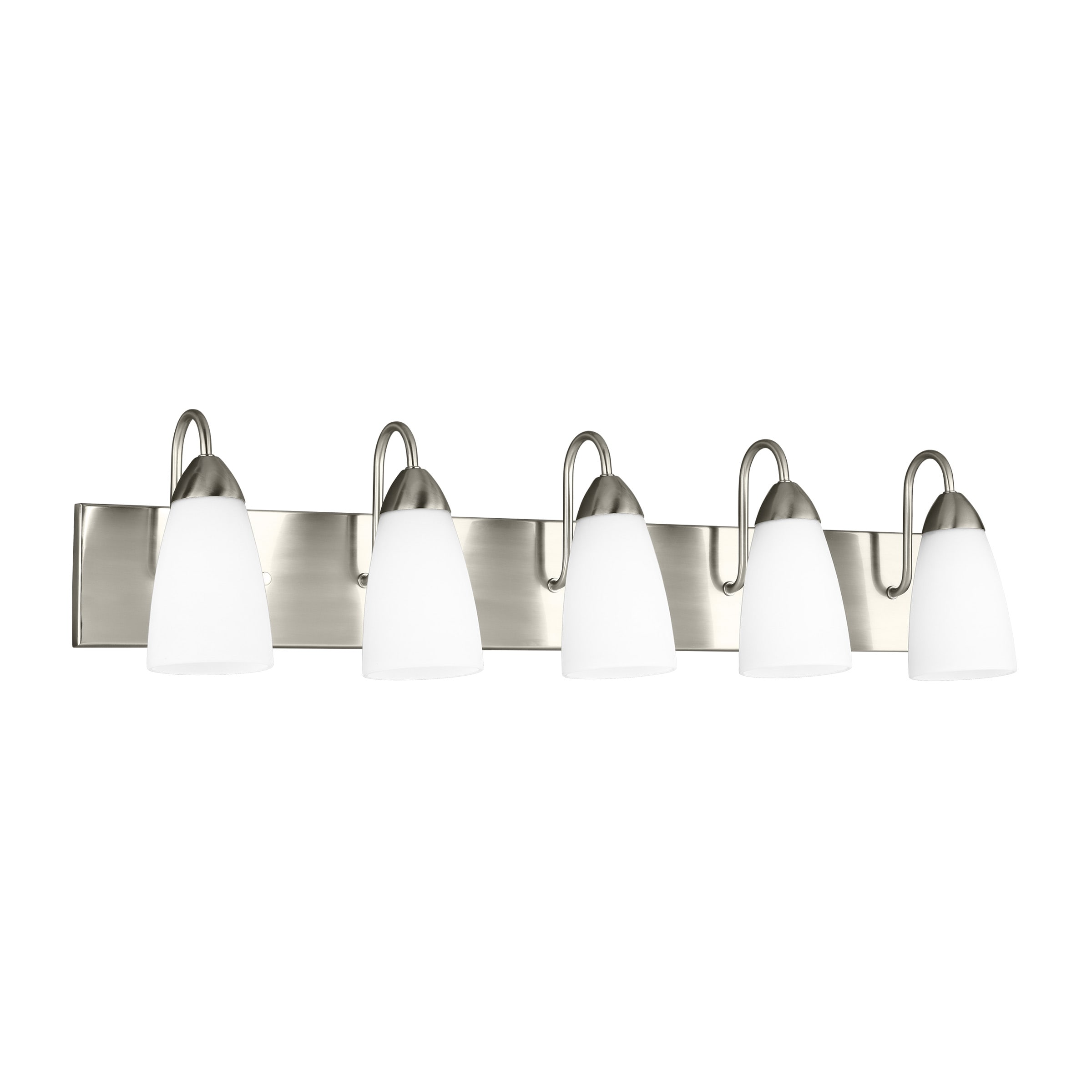 Generation Lighting 4420205EN3-962 Seville 35.875-in 5 -Light Brushed Nickel Traditional Vanity light