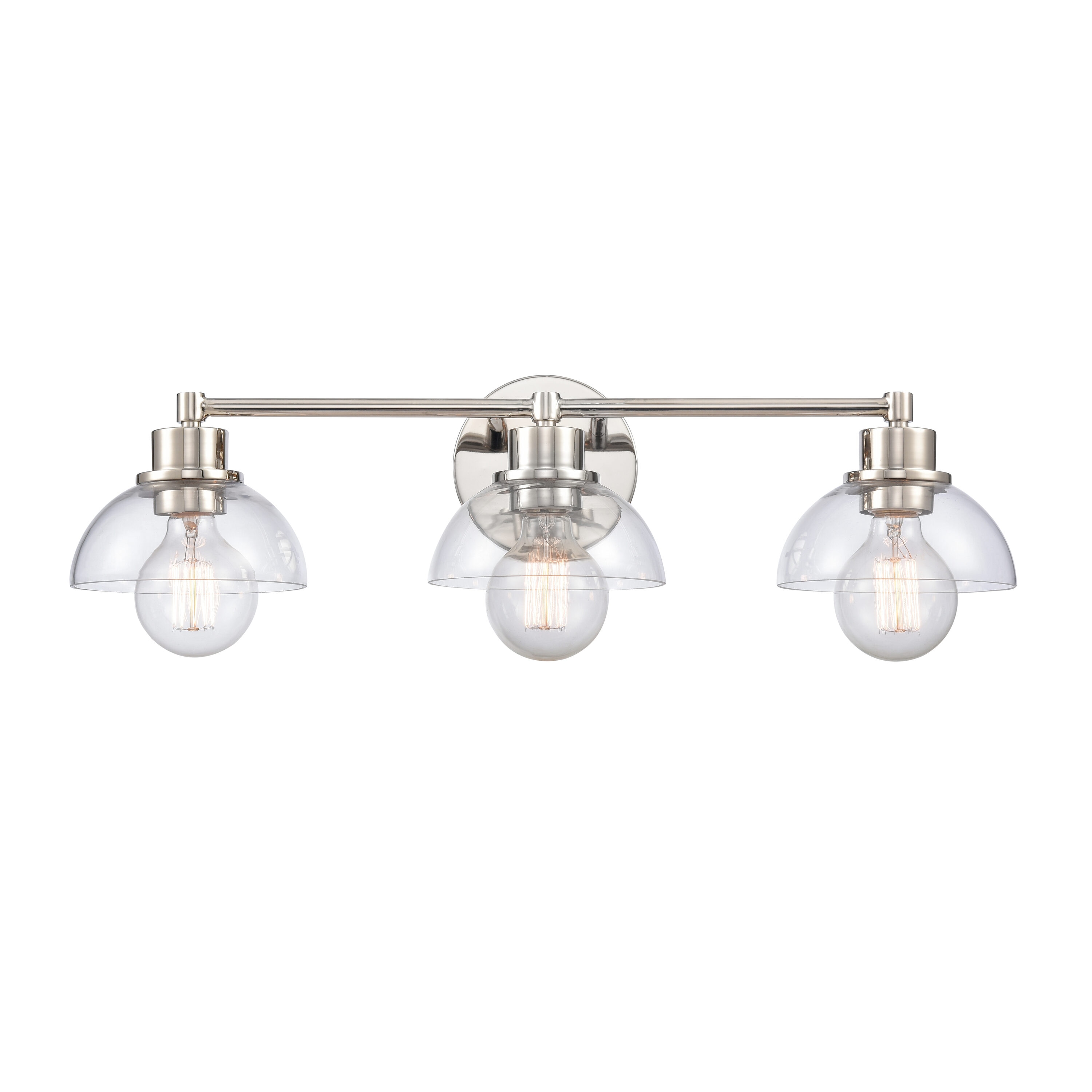 Spruce 24-in 3-Light Polished Nickel Transitional Vanity Light | - Westmore by ELK Lighting LW-202302010262