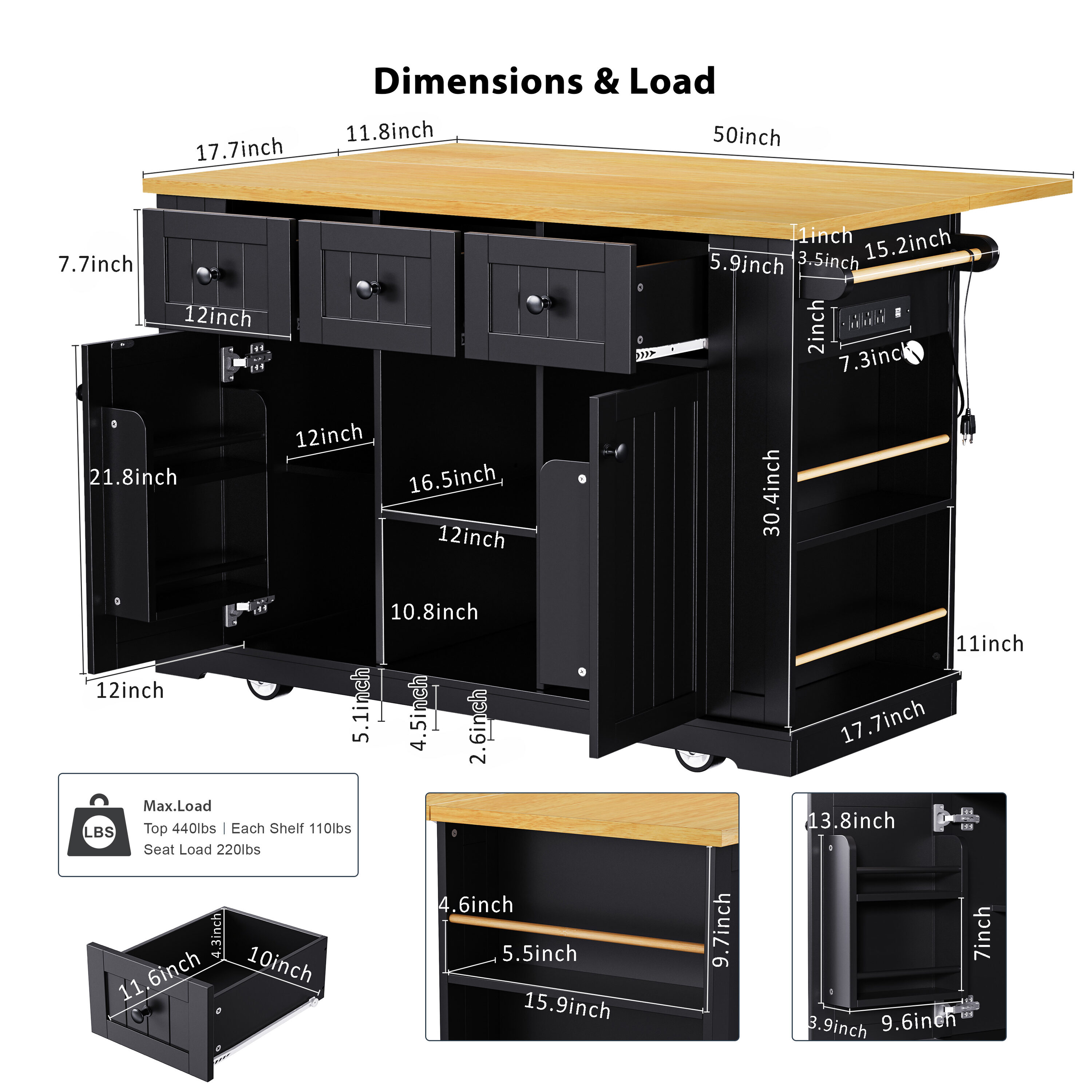 Kahomvis KK-QPO2-31B Kitchen-Furniture - View #3
