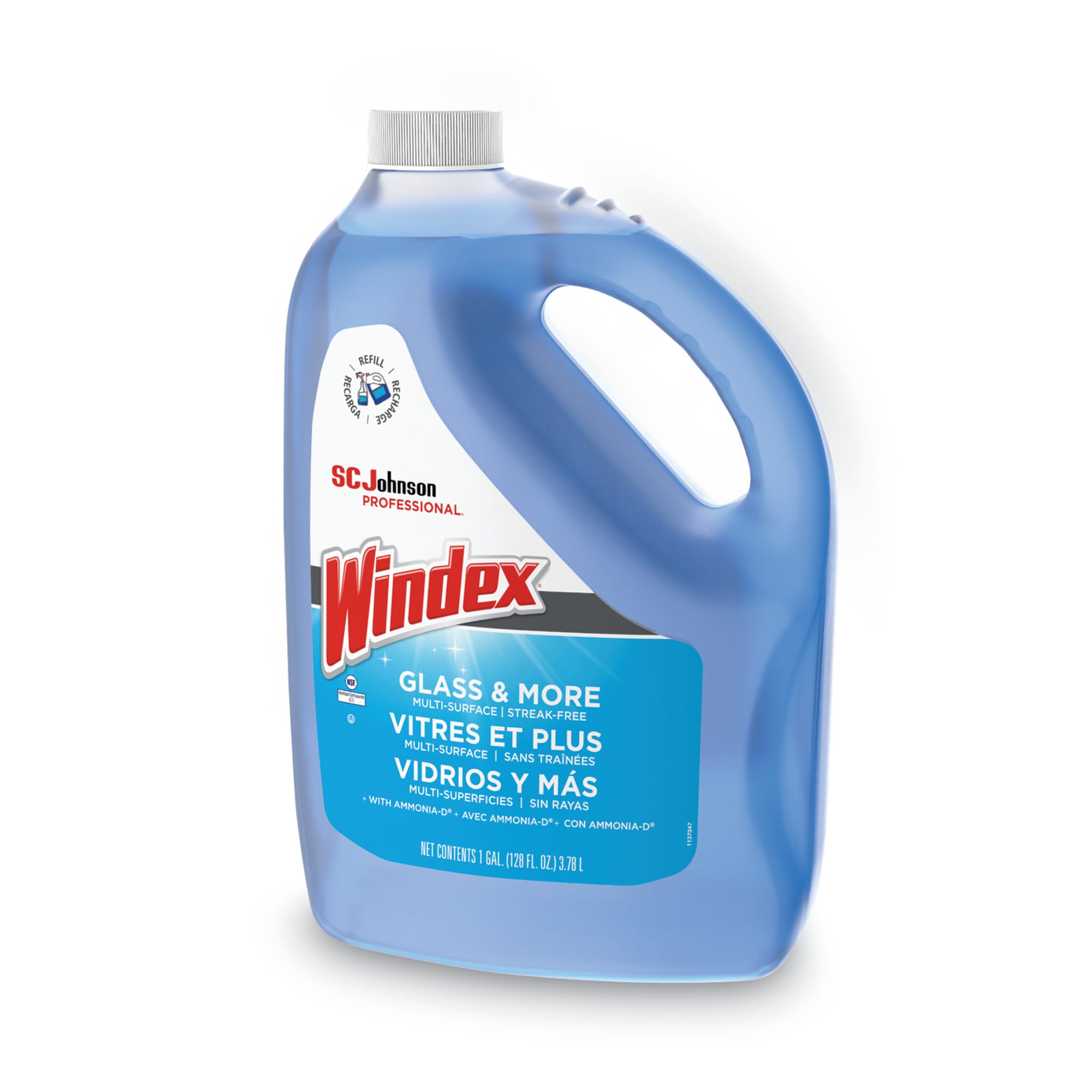 Windex® Window & Glass Cleaner, Unscented, 1 gal