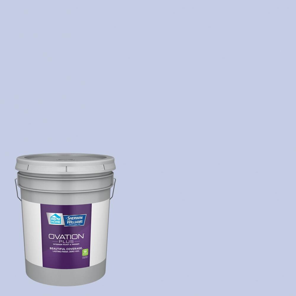 HGTV HOME by Sherwin-Williams 4004-9B-2557223 Ovation Plus Flat Twilight Mist 4004-9B Latex Interior Paint Paint + Primer ( 5-gallon )