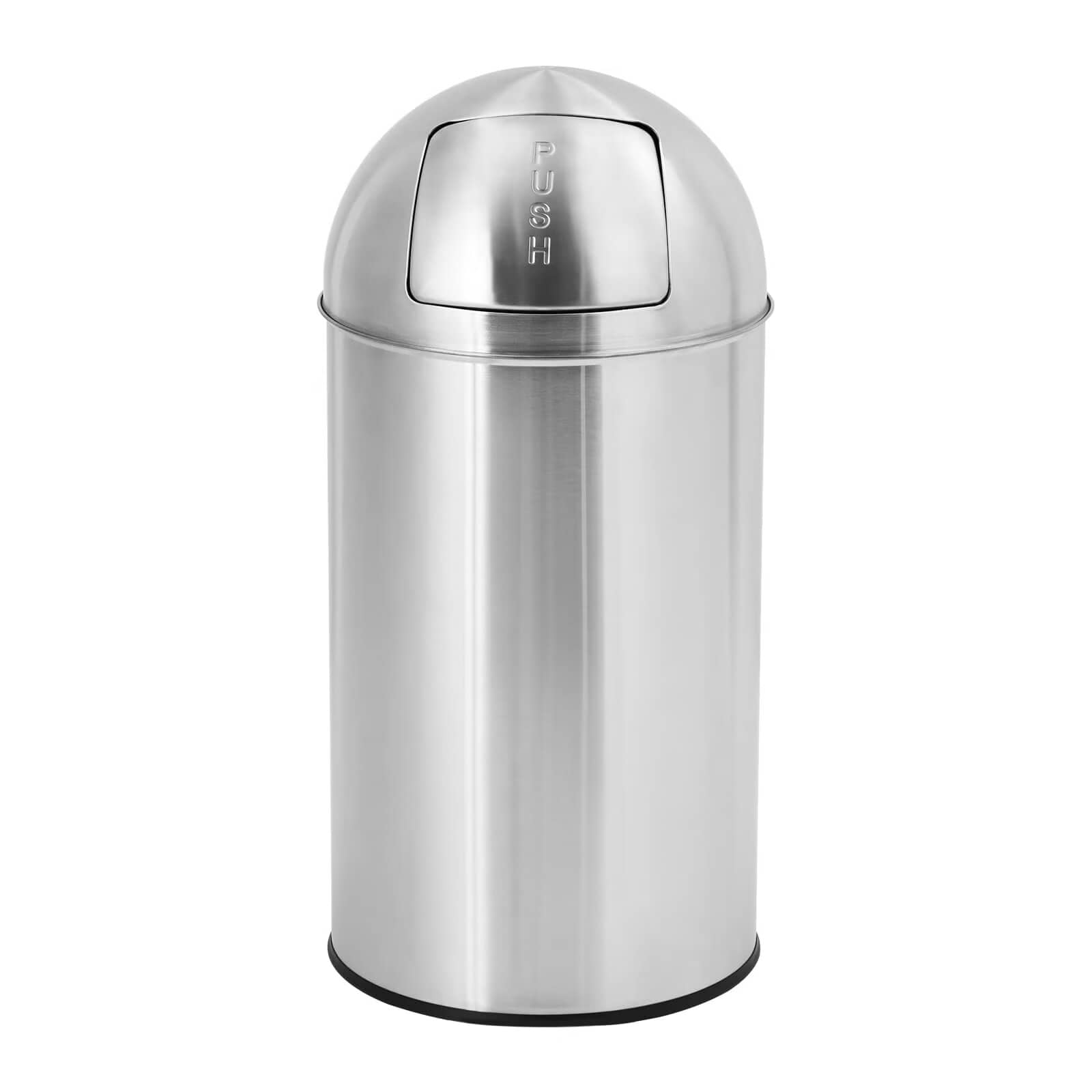 Qeetex JXNAG-PIS-333VQUSN 70 Liter Trash Can Garbage Can with Push Lid Heavy Duty Stainless Steel Waste Bin with Removable Inner Bucket Outdoor Trash Bin for Commercial Use